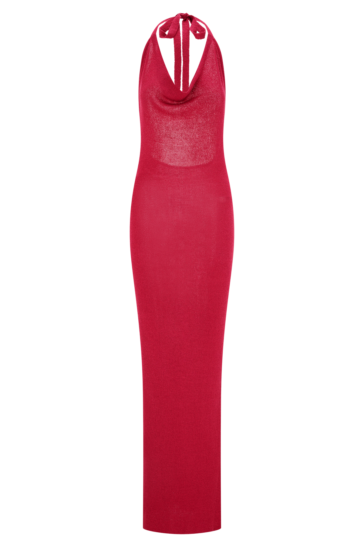 Ayella Cowl Knit Maxi Dress - Raspberry