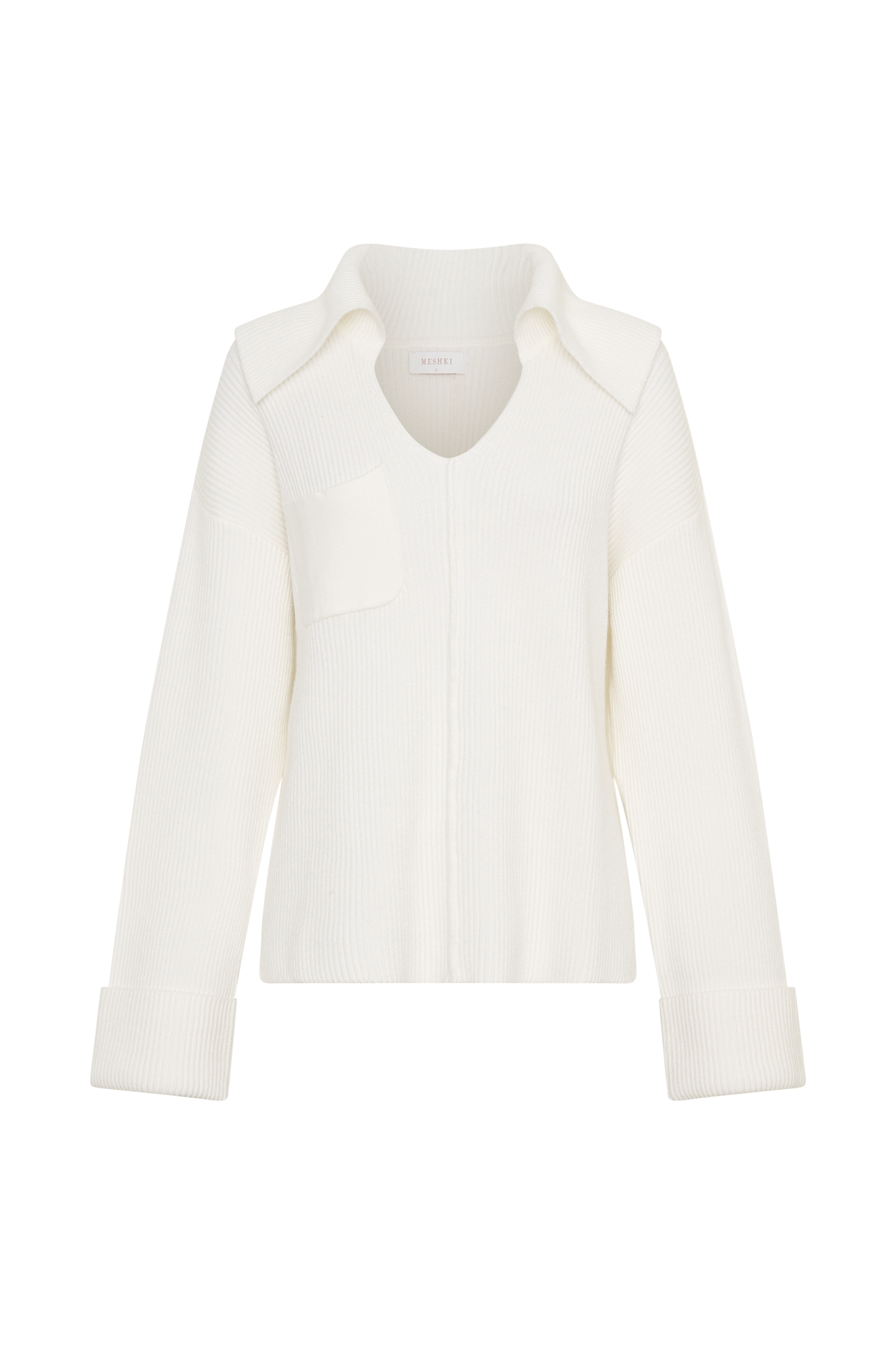 Bianka V Neck Knit Jumper - Off White