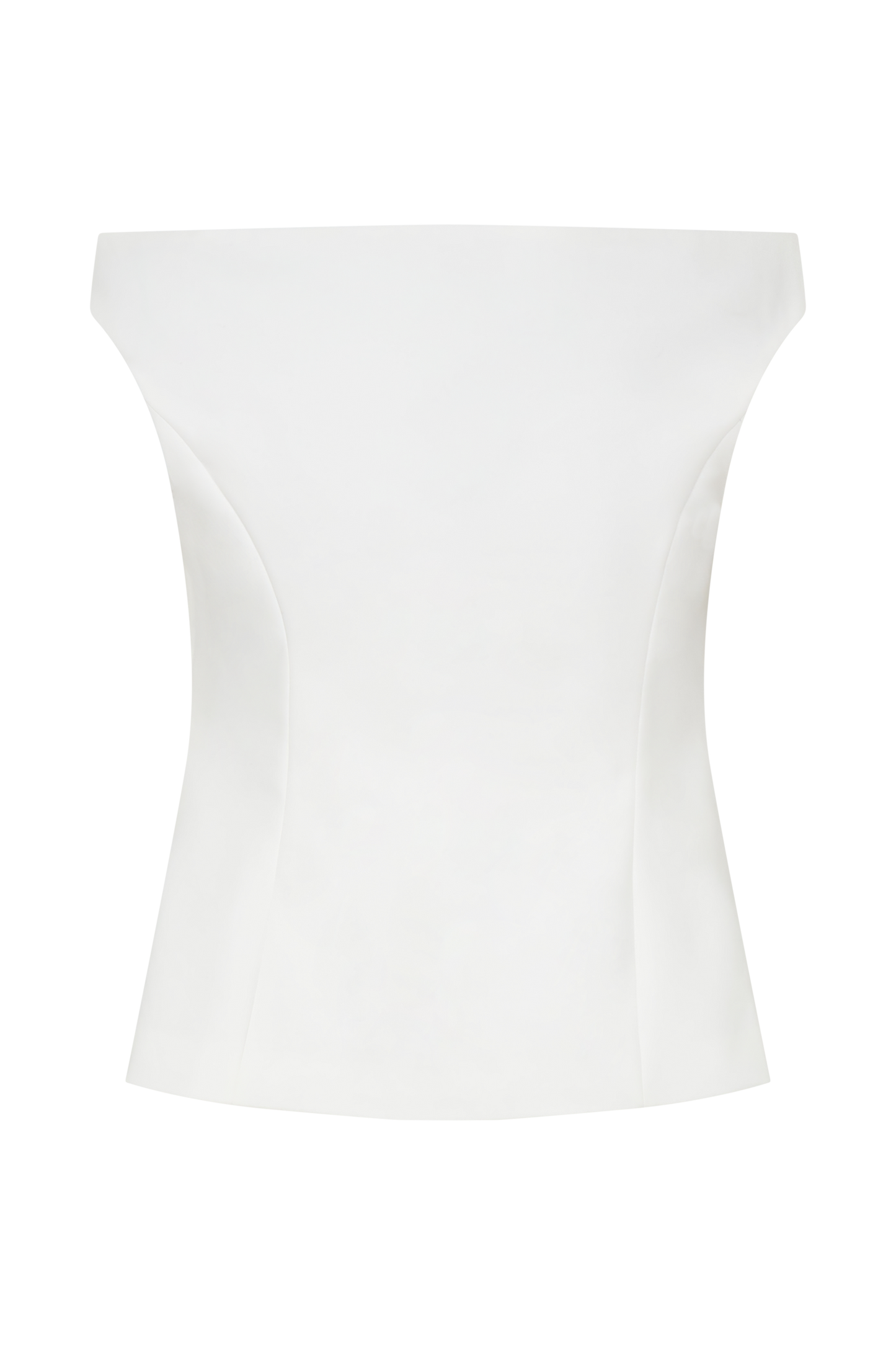 Billie Off Shoulder Sleeveless Button Top - White