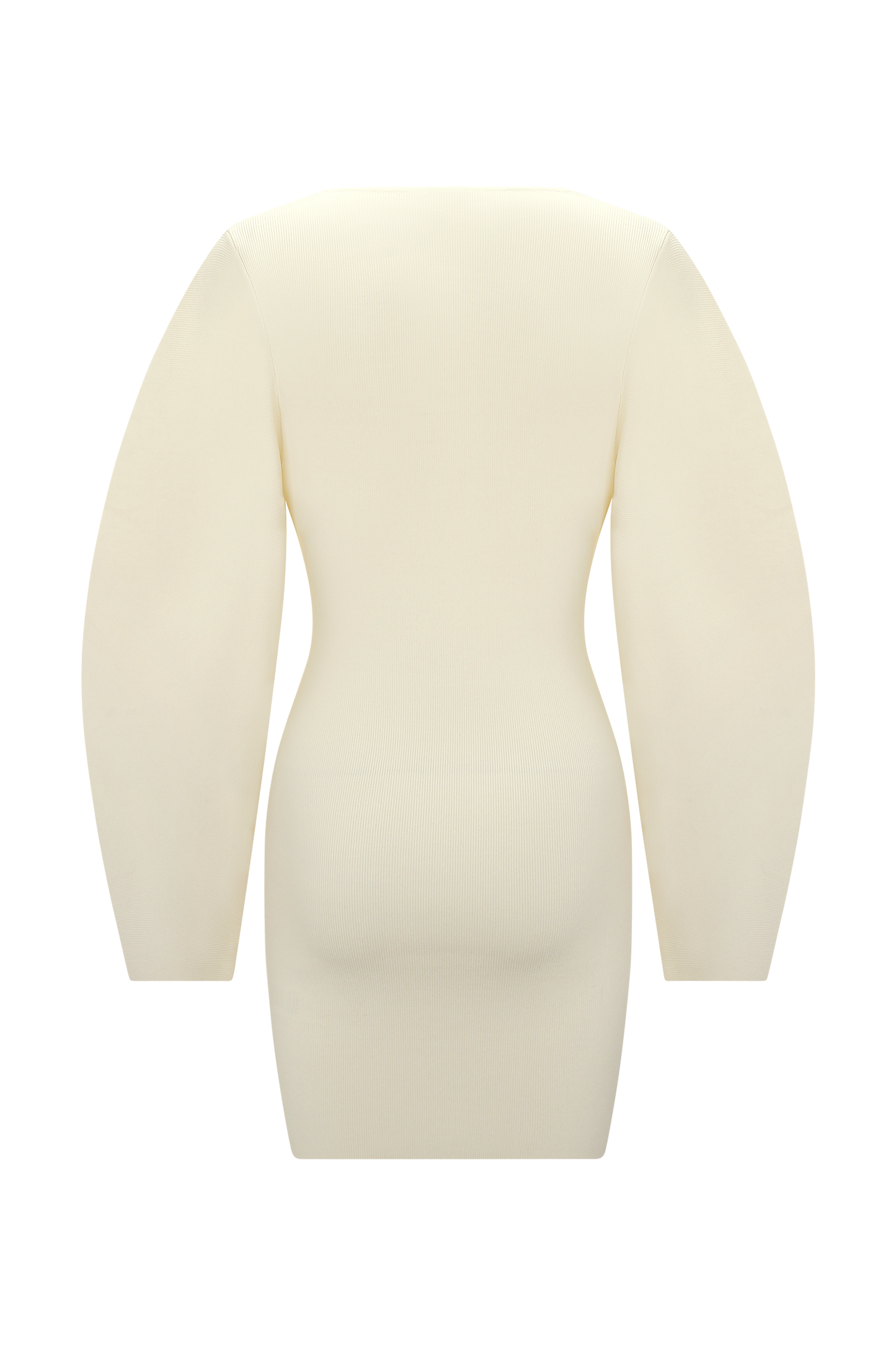 Billy Balloon Sleeve Knit Mini Dress - Ivory