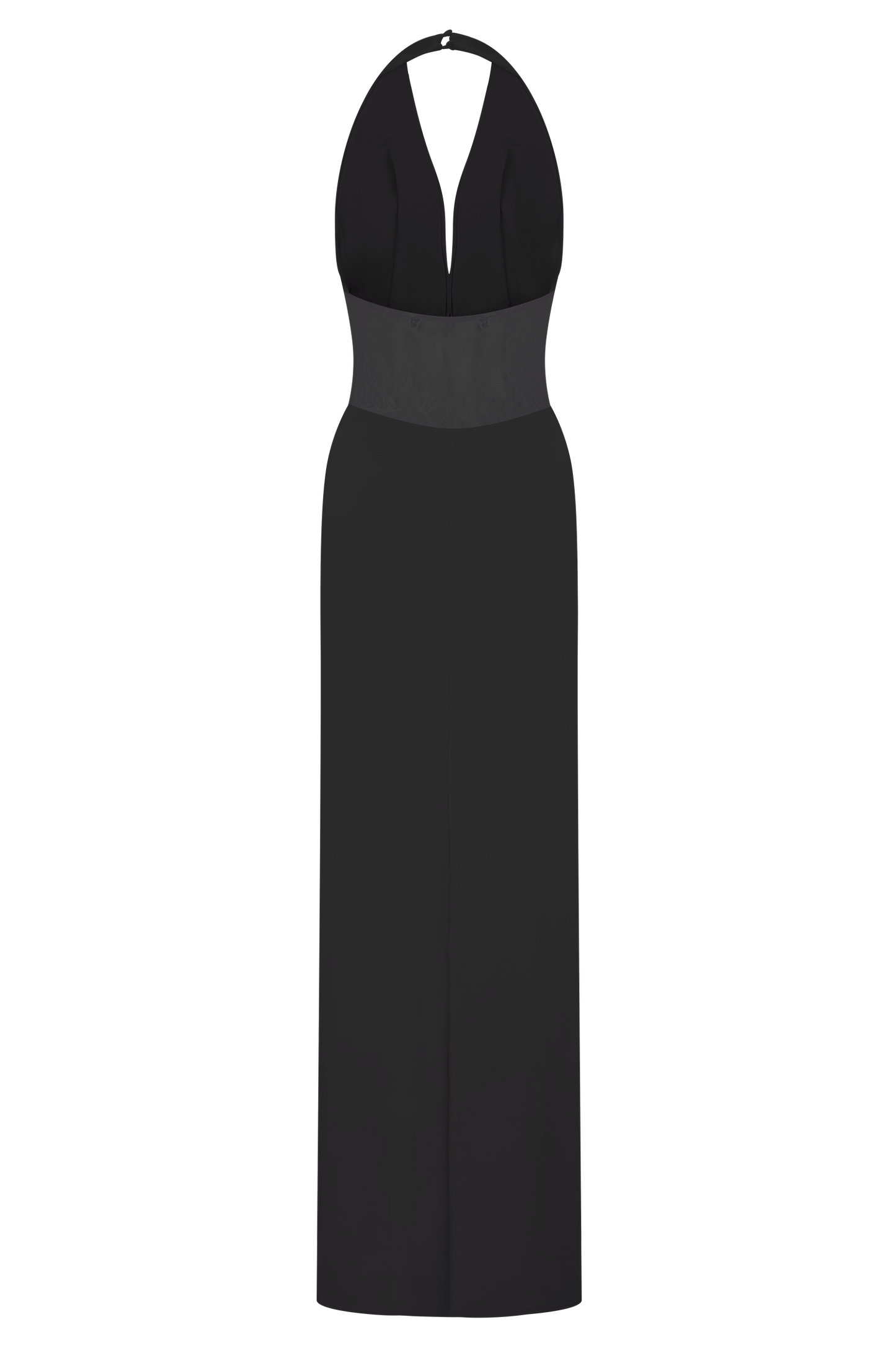 Bonnie Slinky And Lace Maxi Dress - Black