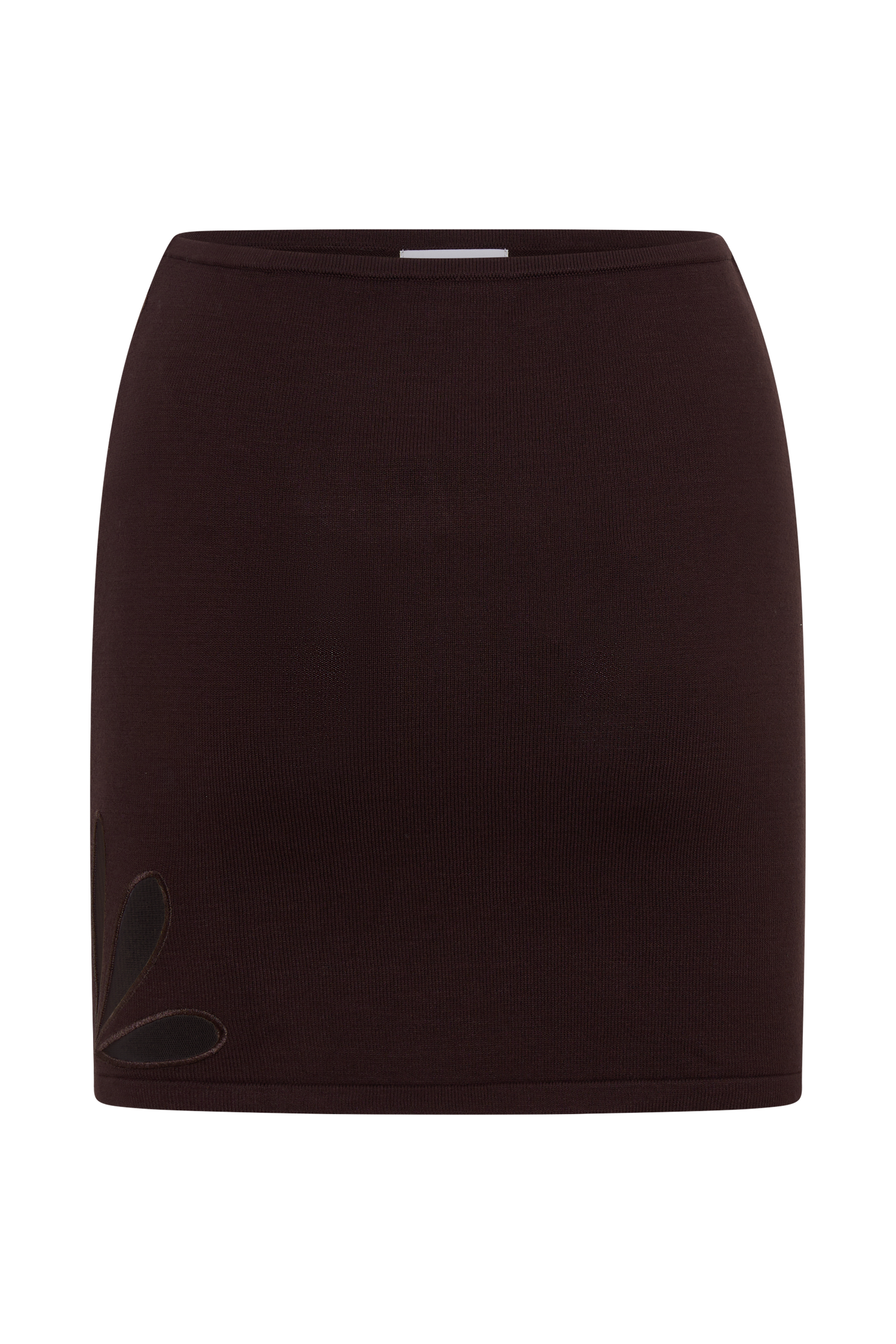 Brock Knit Cut Out Mini Skirt - Dark Chocolate