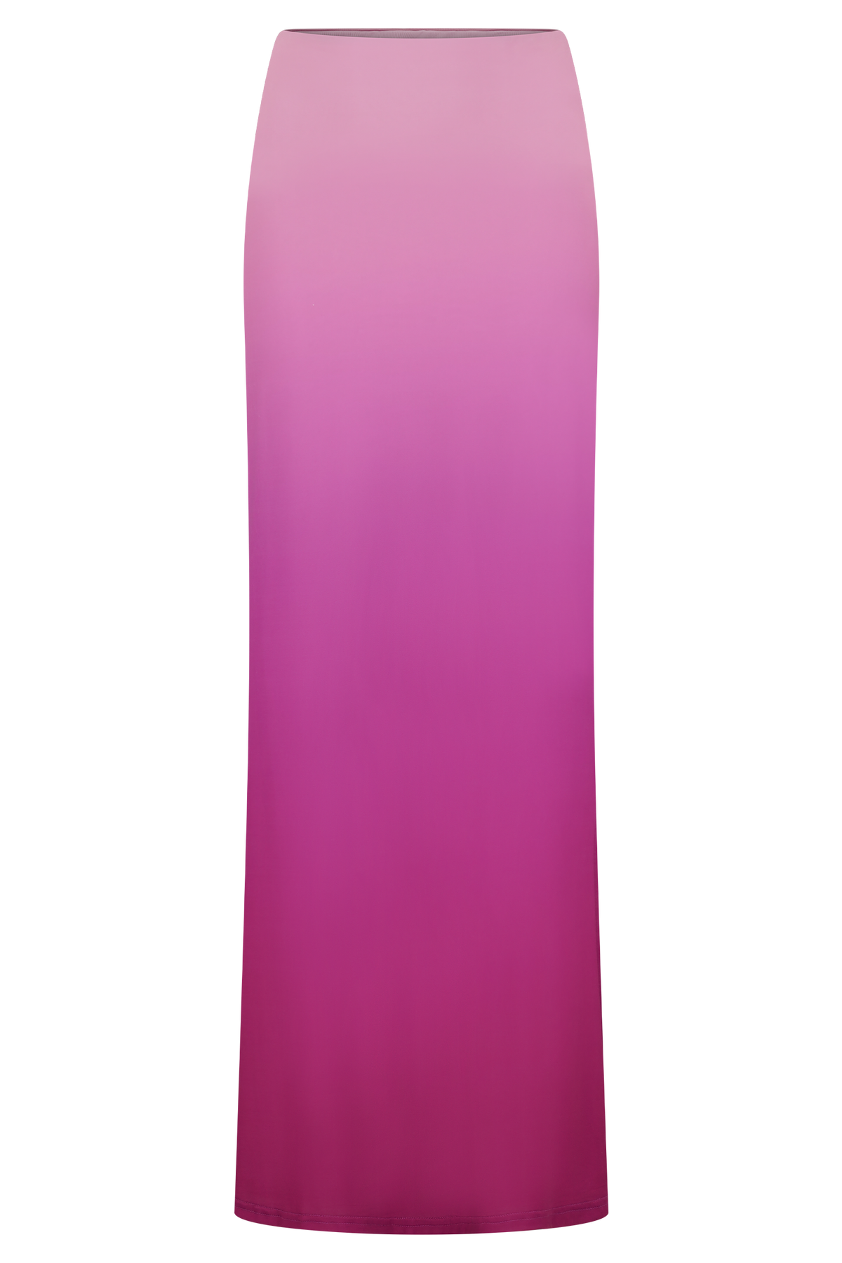 Bruna Slinky Fishtail Maxi Skirt - Ombre Pink
