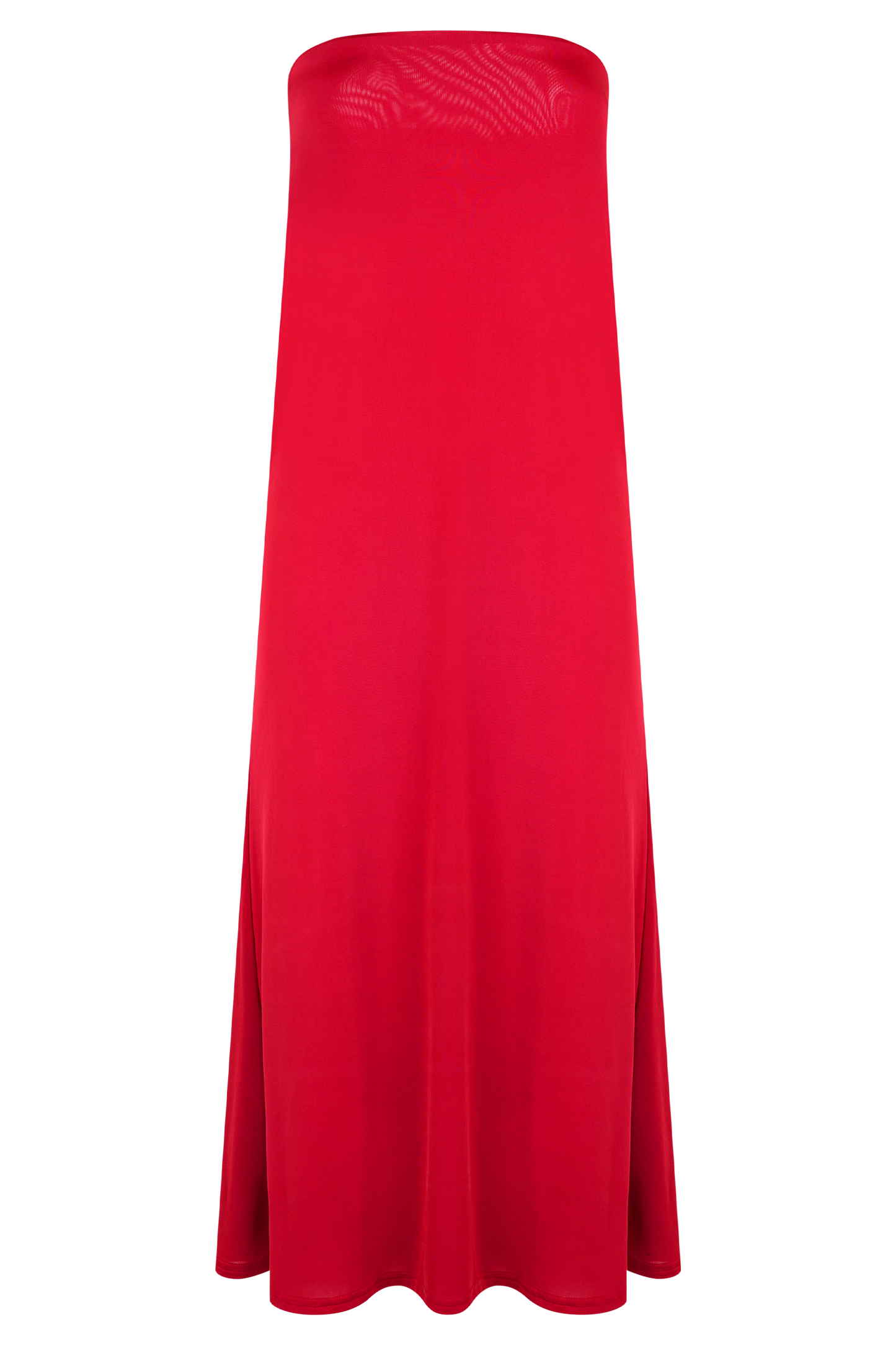 Bruna Slinky Fishtail Maxi Skirt - Red