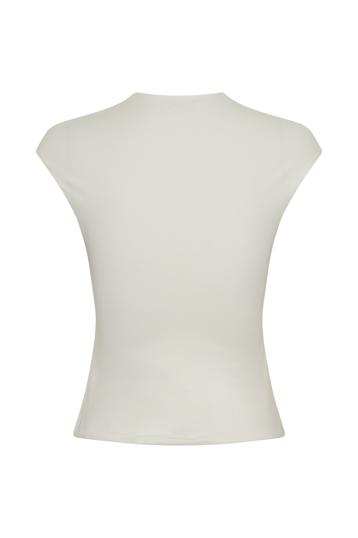 Chai Peached Jersey High Neck Top - Ivory