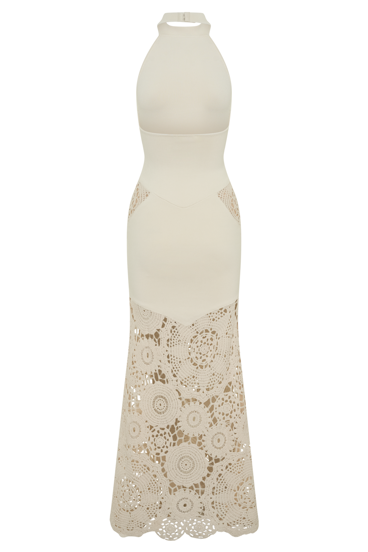 Clare Crochet Knit Maxi Dress - Ivory