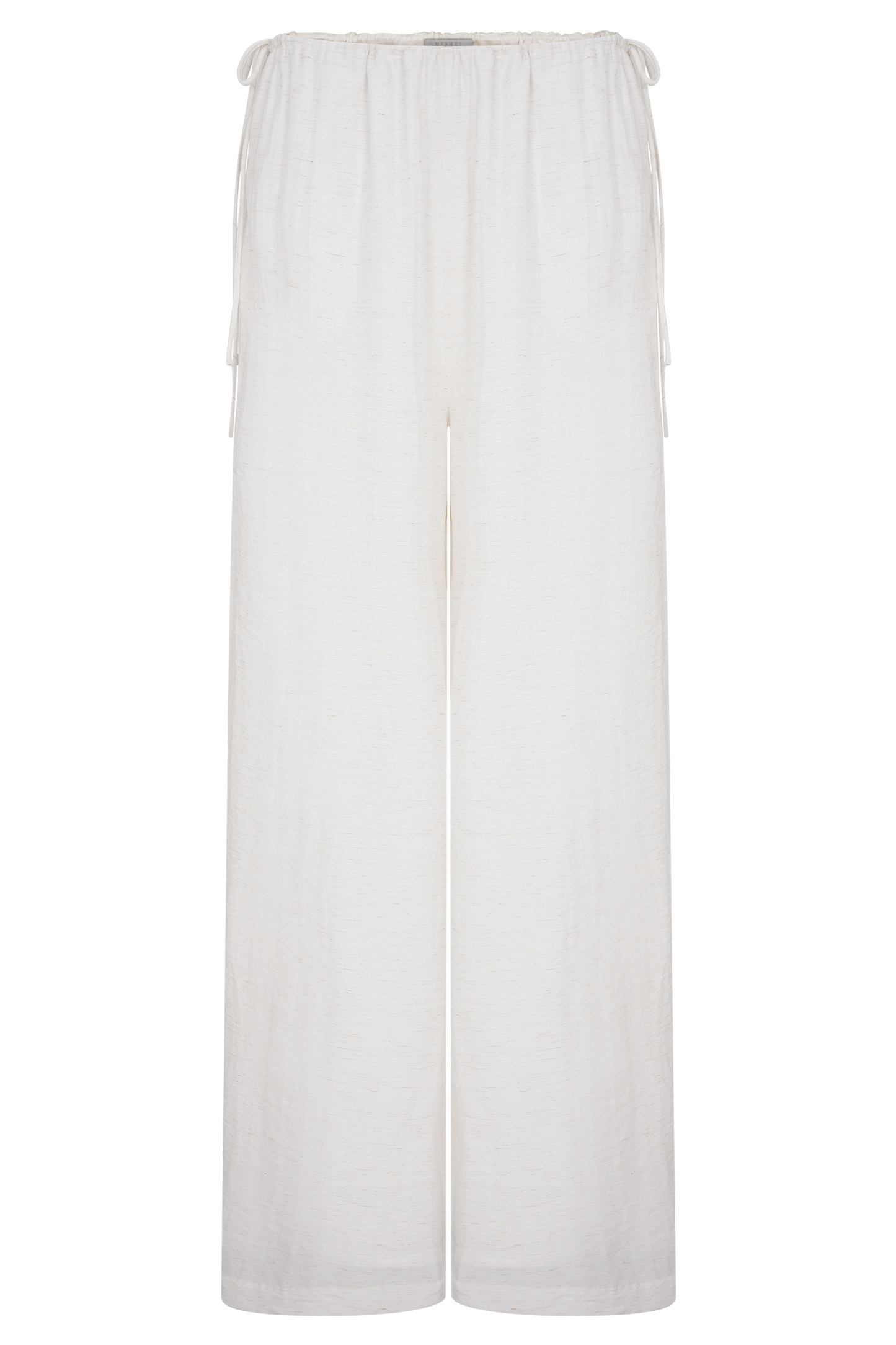 Callum Drawstring Straight Leg Pants - White