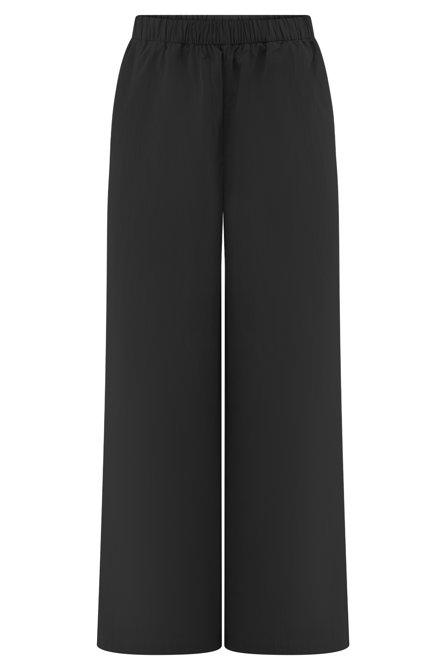 Campbell Cotton Wide Leg Pants - Black