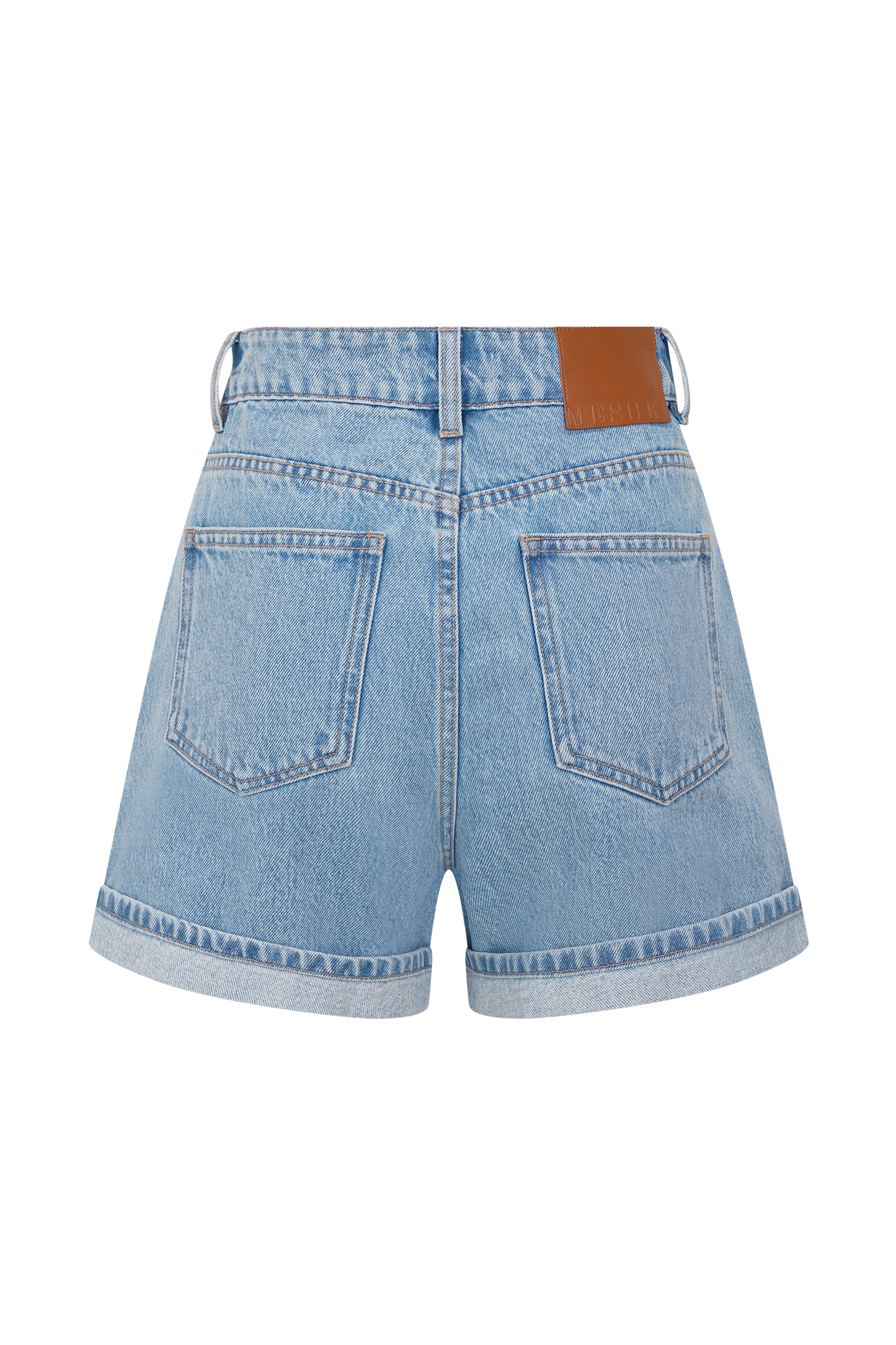 Carlene Cuffed Denim Shorts - Classic Blue