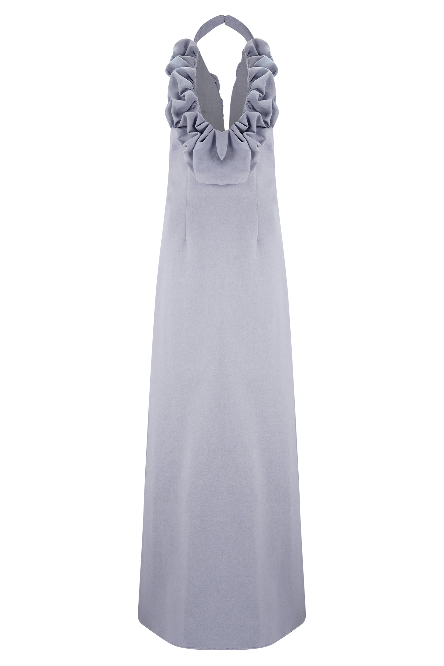 Carolyn Linen Bubble Maxi Dress - Misty Blue