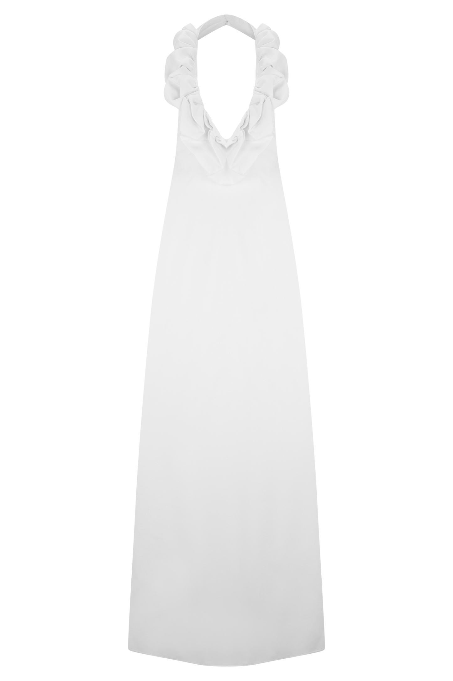 Carolyn Linen Bubble Maxi Dress - White