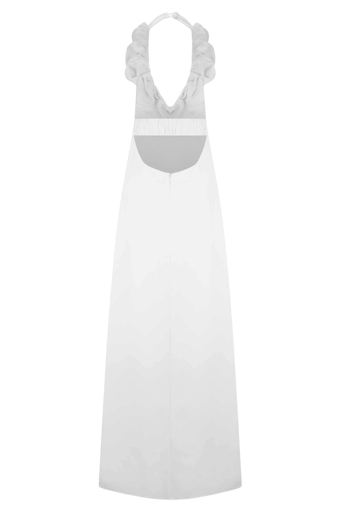 Carolyn Linen Bubble Maxi Dress - White