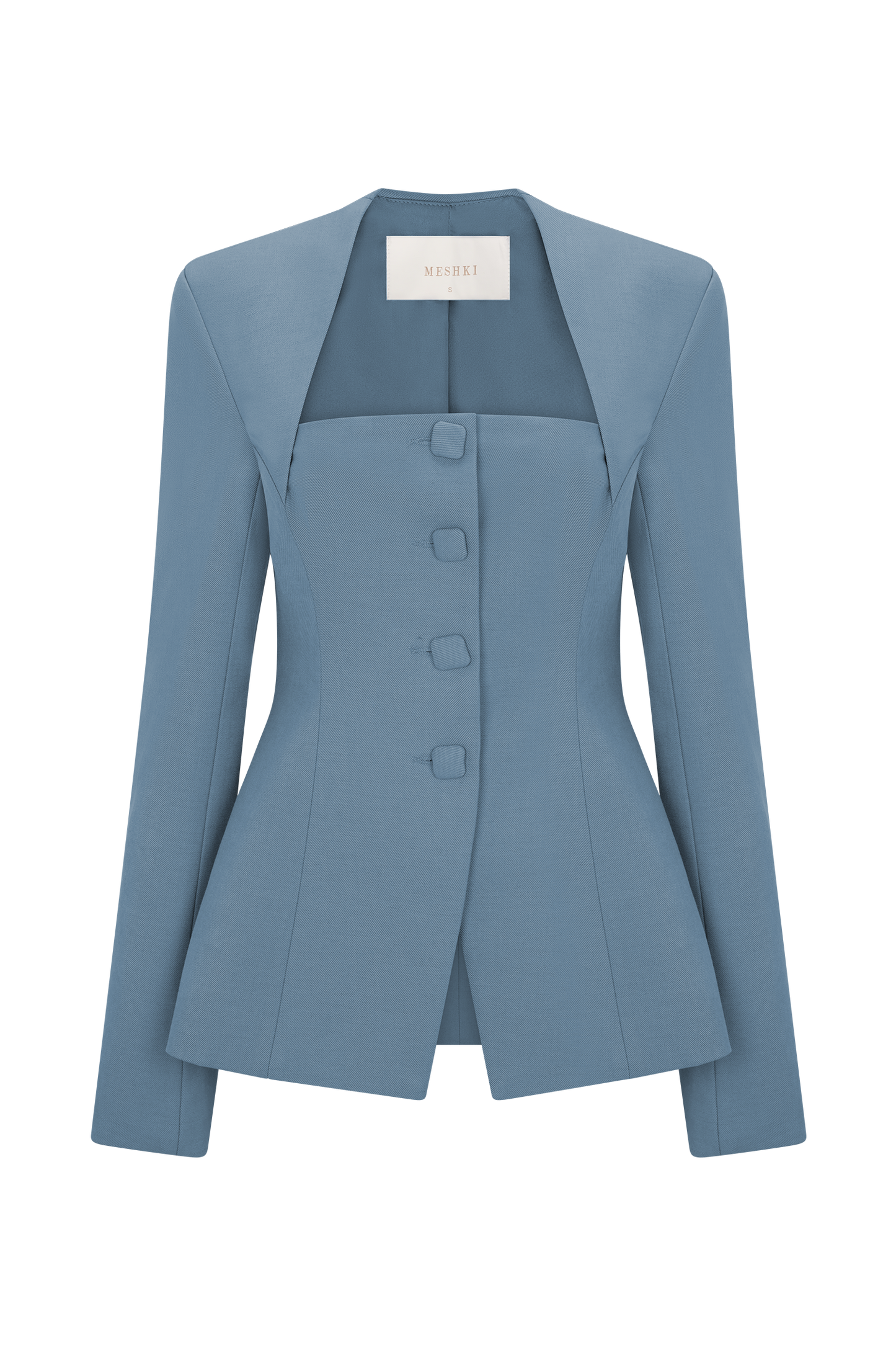 Christel Suiting Fitted Blazer - Ocean Blue