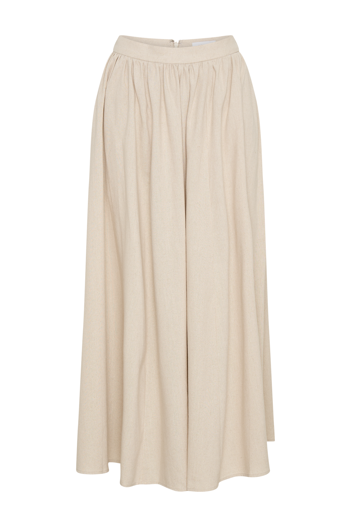Clarence Linen A-Line Maxi Skirt - Natural