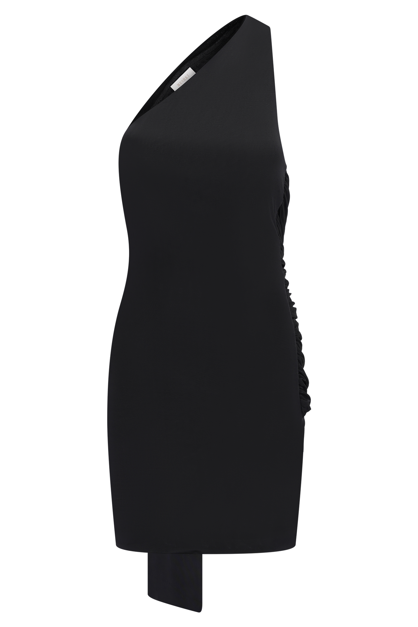 Claudette Slinky Mini Dress With Hardware - Black