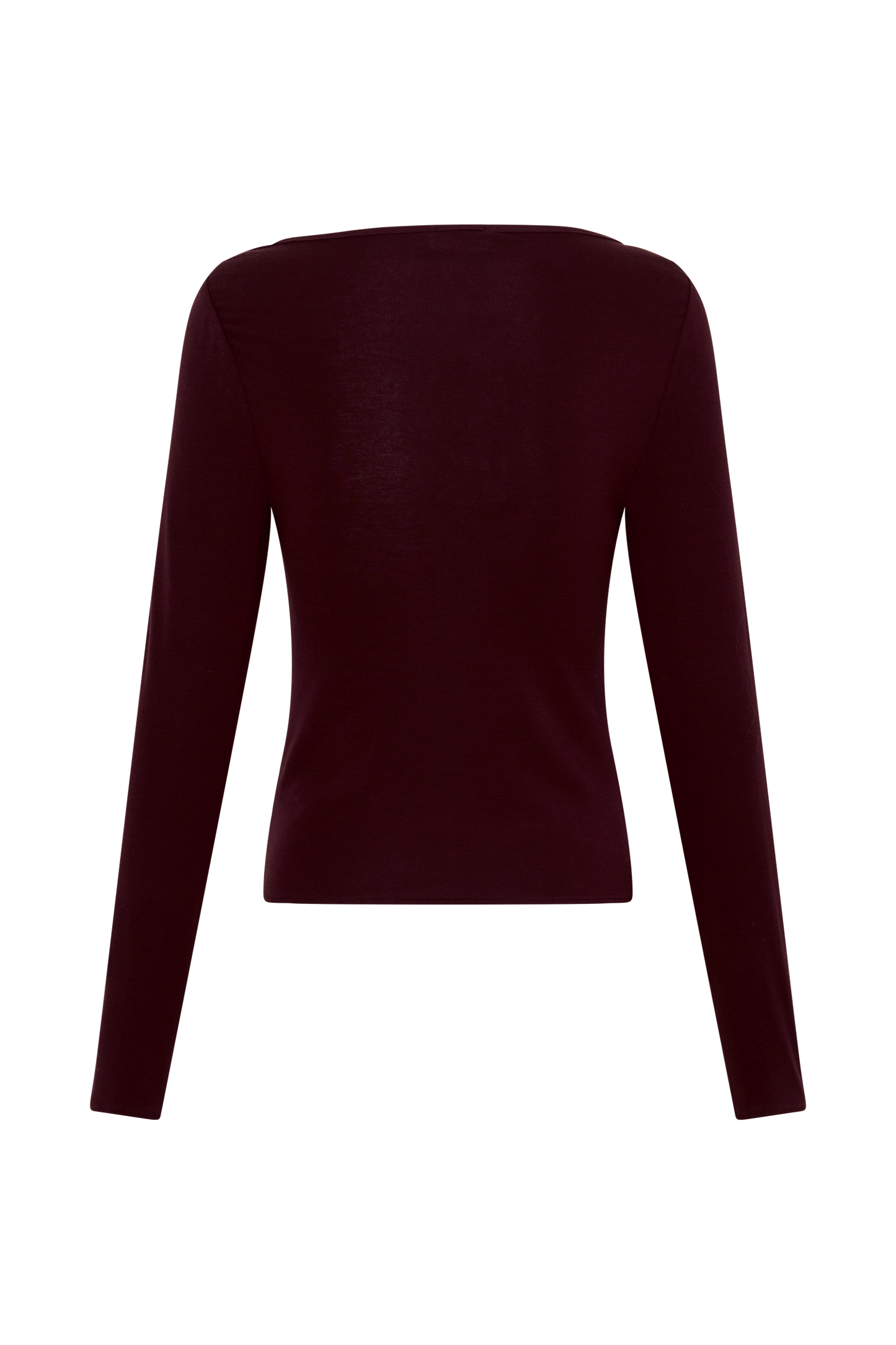 Coraline Long Sleeve Sheer Top - Burgundy