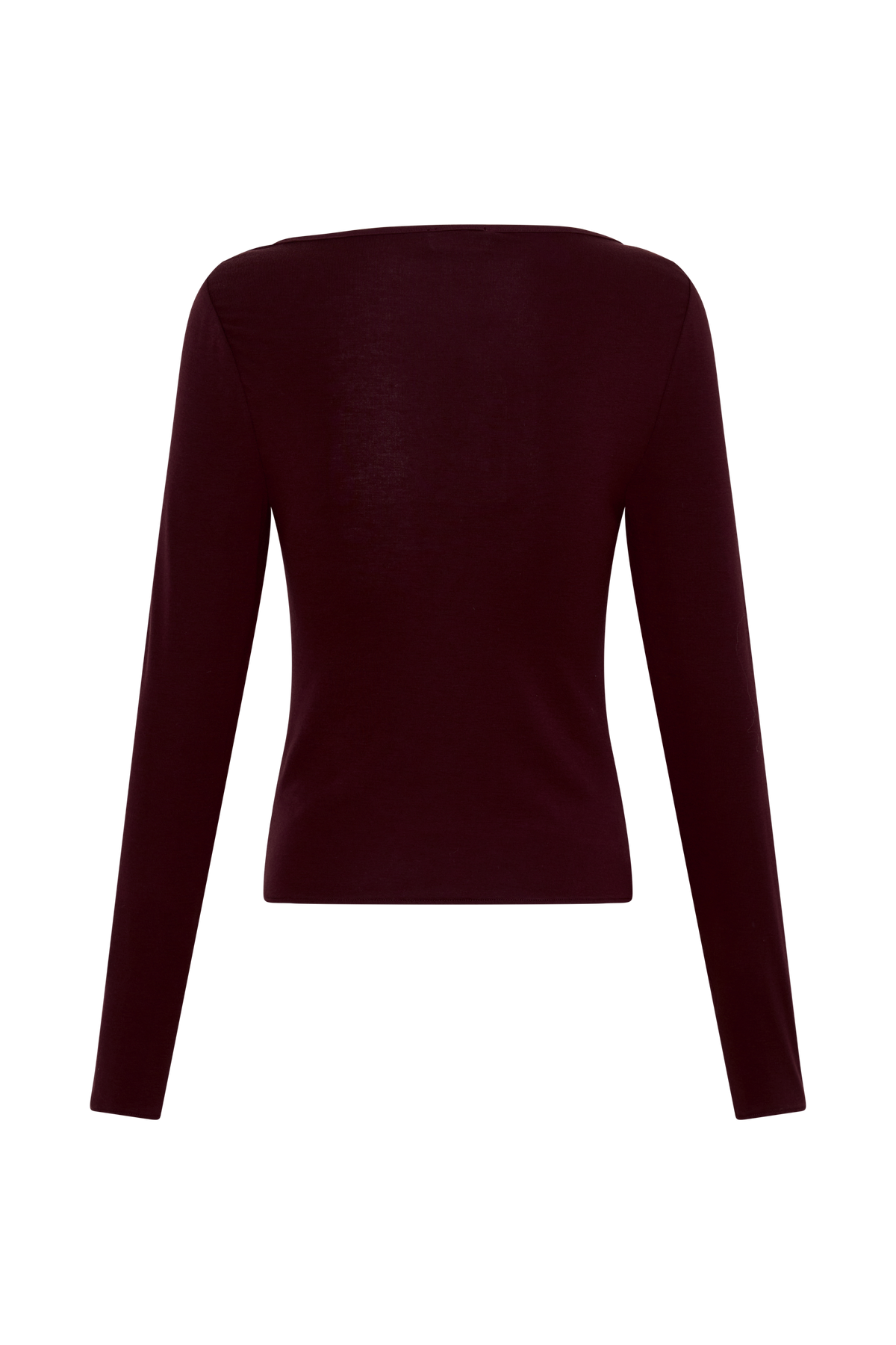 Coraline Long Sleeve Sheer Top - Burgundy