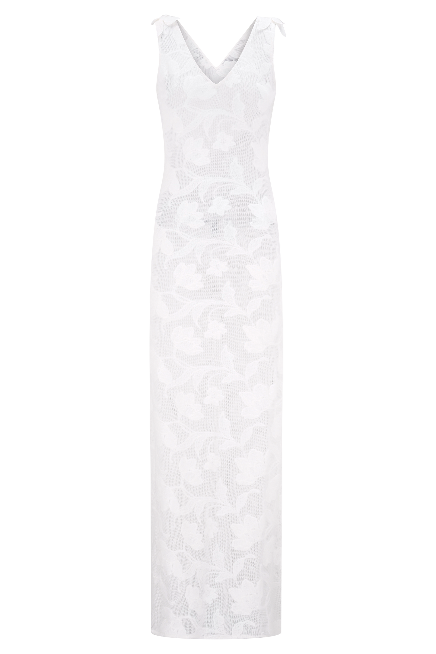 Cornelia Floral Sheer Maxi Dress - Ivory