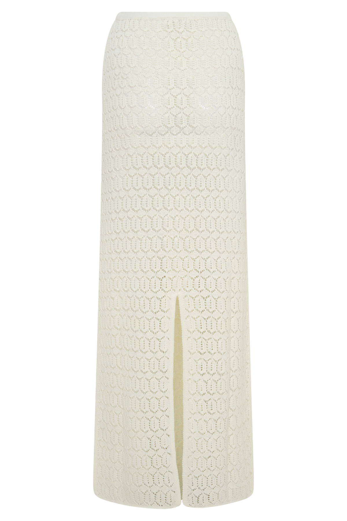 Courtney Crochet Knit Maxi Skirt - Ivory