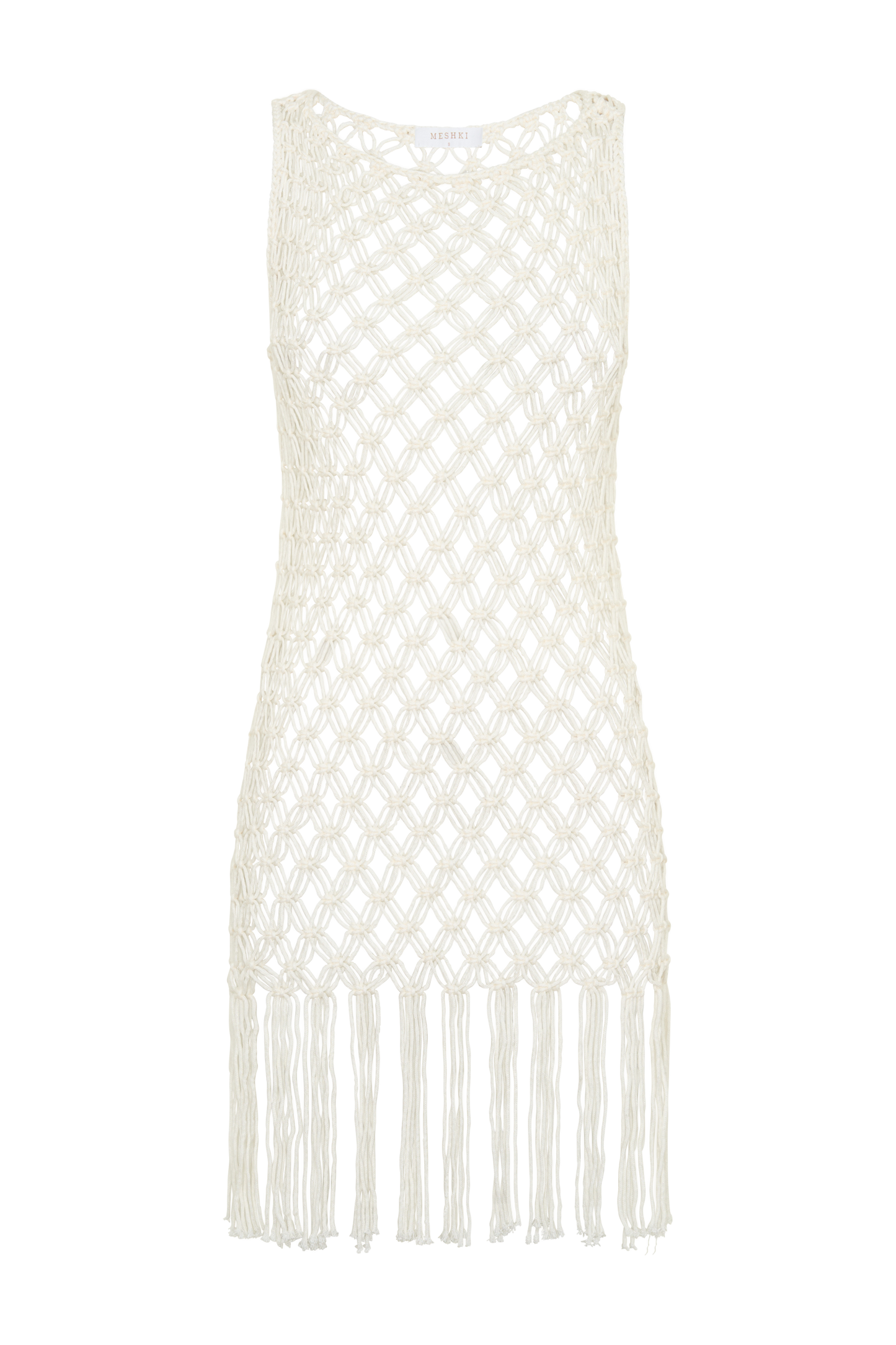 Devlin Macrame Tassel Mini Dress - Ivory