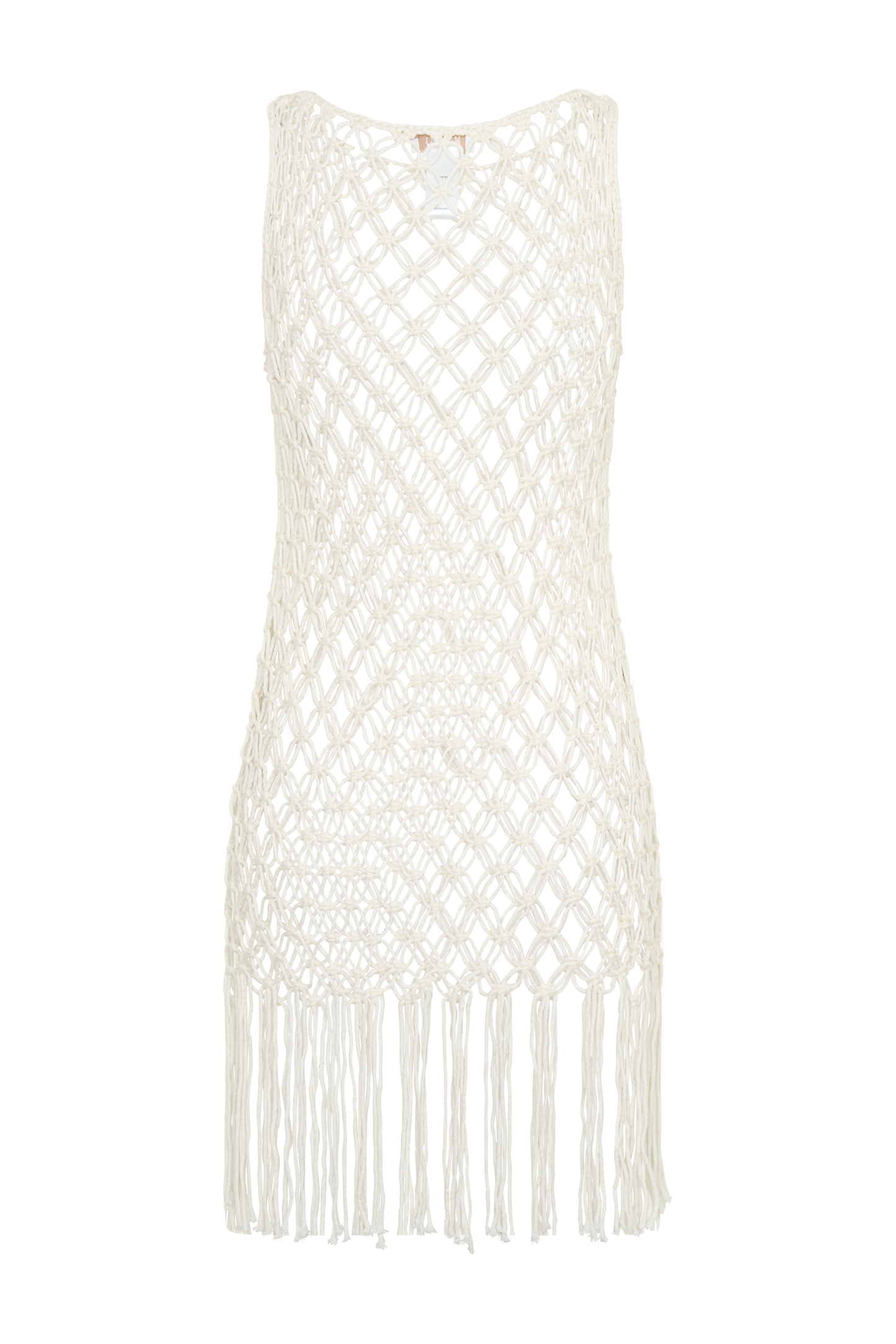 Devlin Macrame Tassel Mini Dress - Ivory