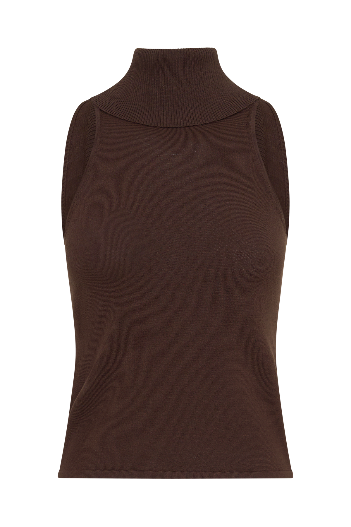 Ellen Knit Sleeveless Top - Chocolate