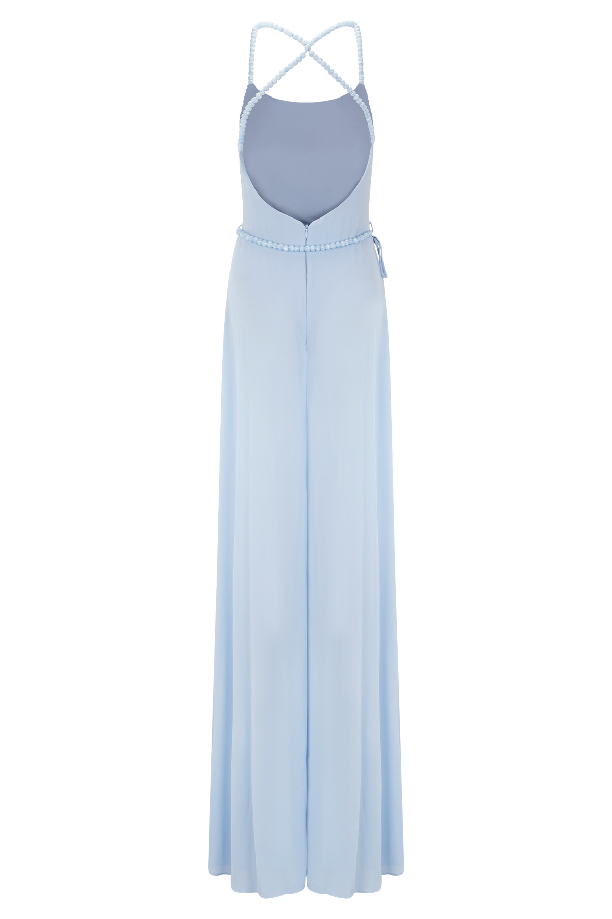 Elaine Chiffon Beaded Maxi Dress - Sky Blue