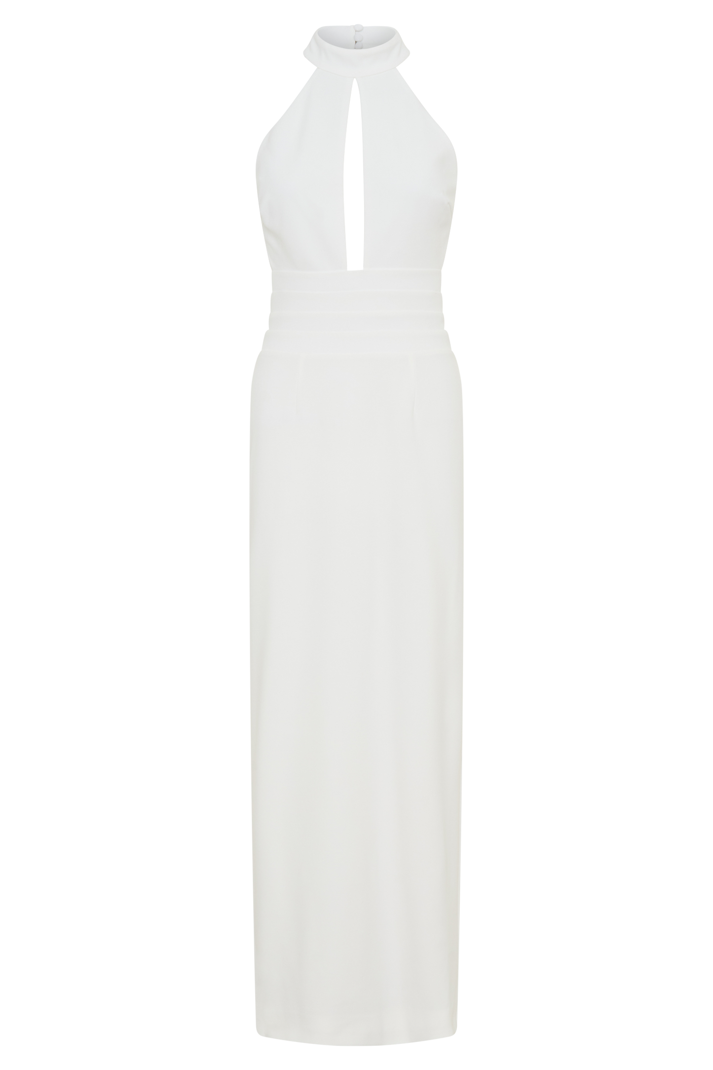 Elan Stretch Crepe Maxi Dress - White