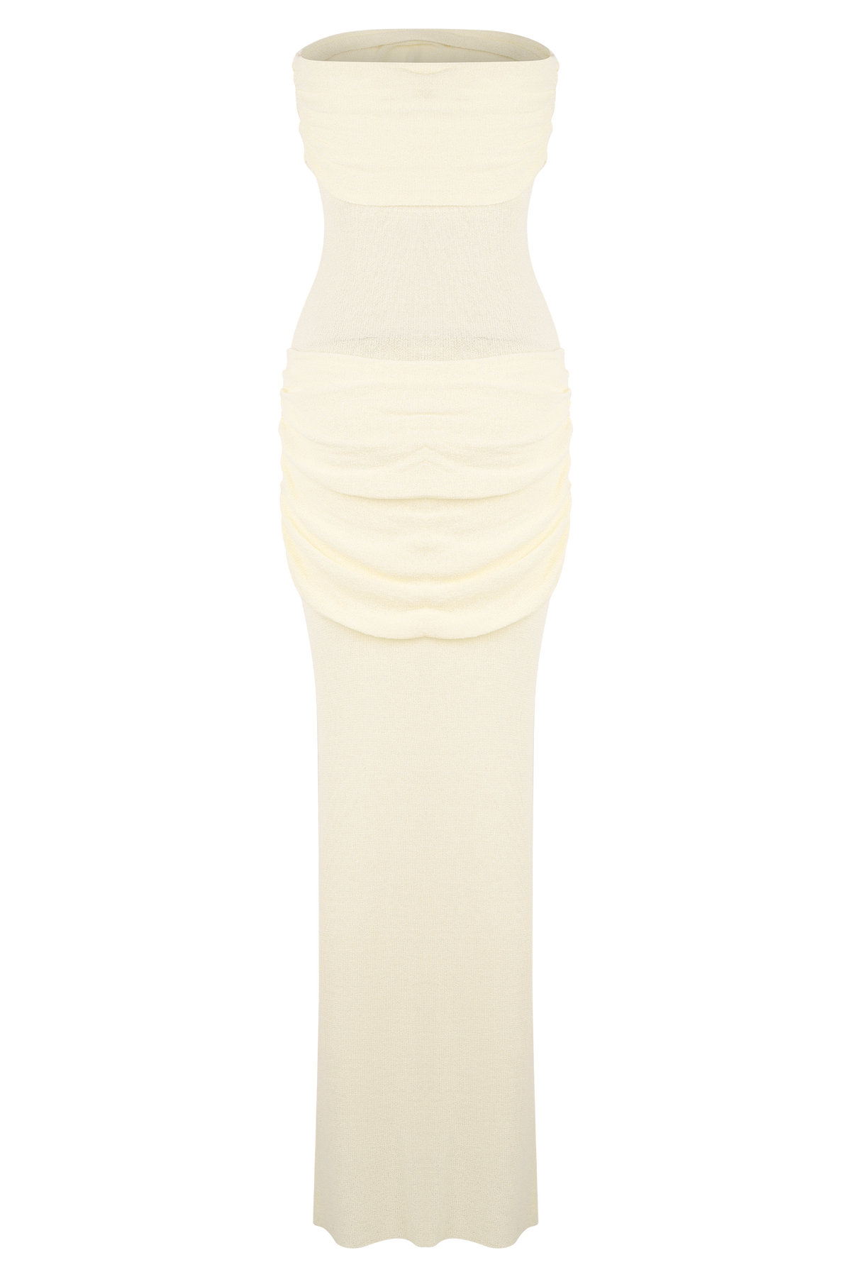 Elora Strapless Knit Maxi Dress - Ivory