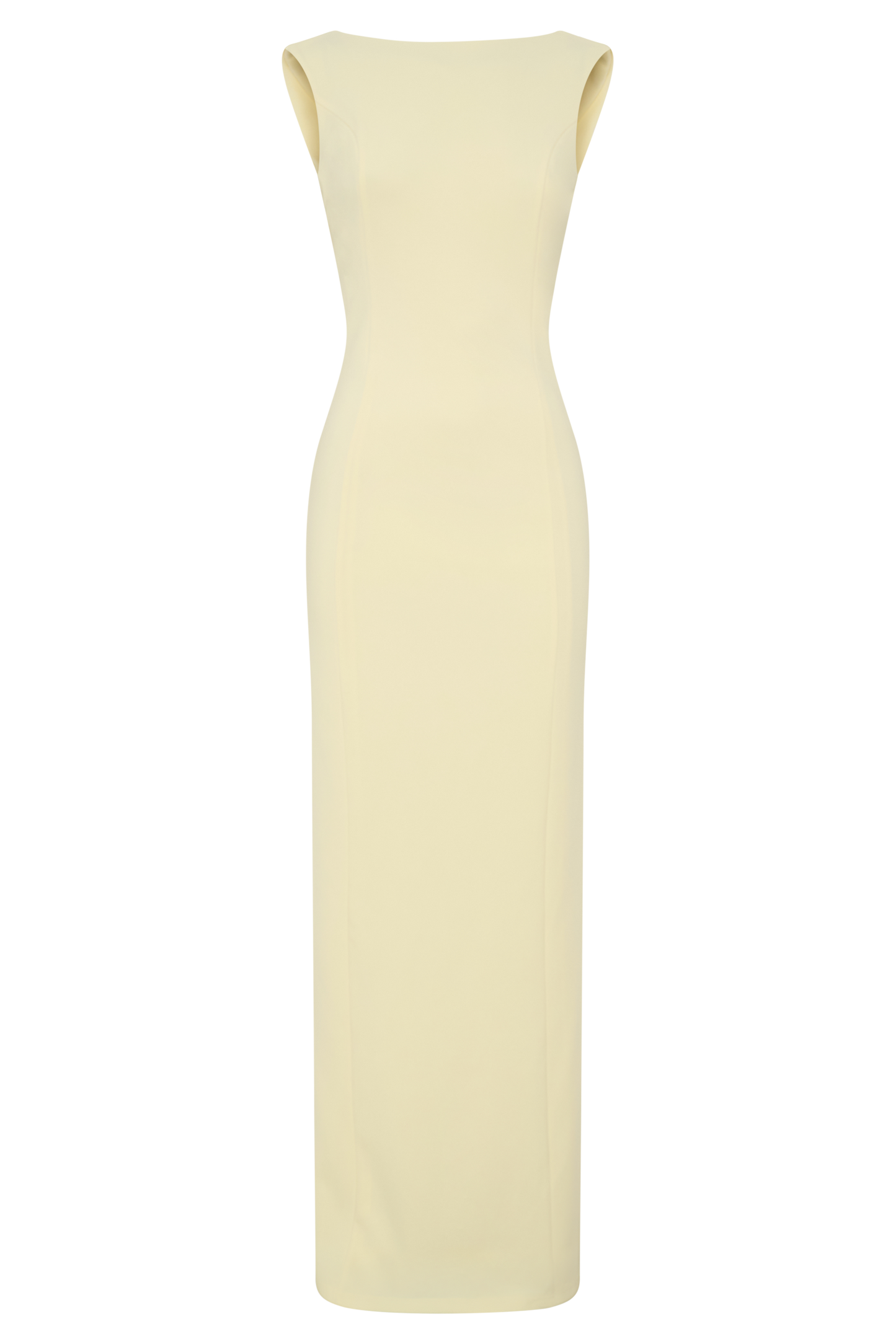 Galilea Crepe Draped Maxi Dress - Lemon