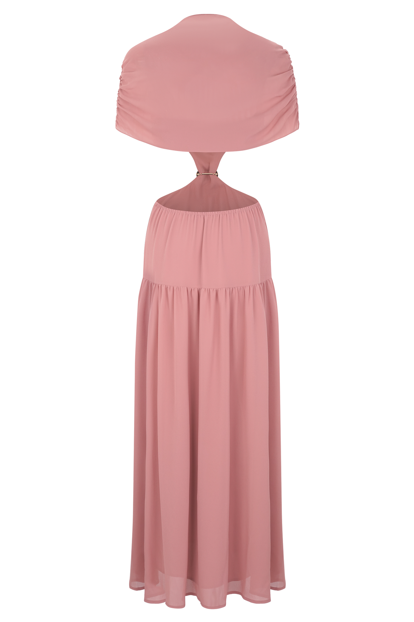 Georgina Chiffon Midi Dress - Burnt Rose