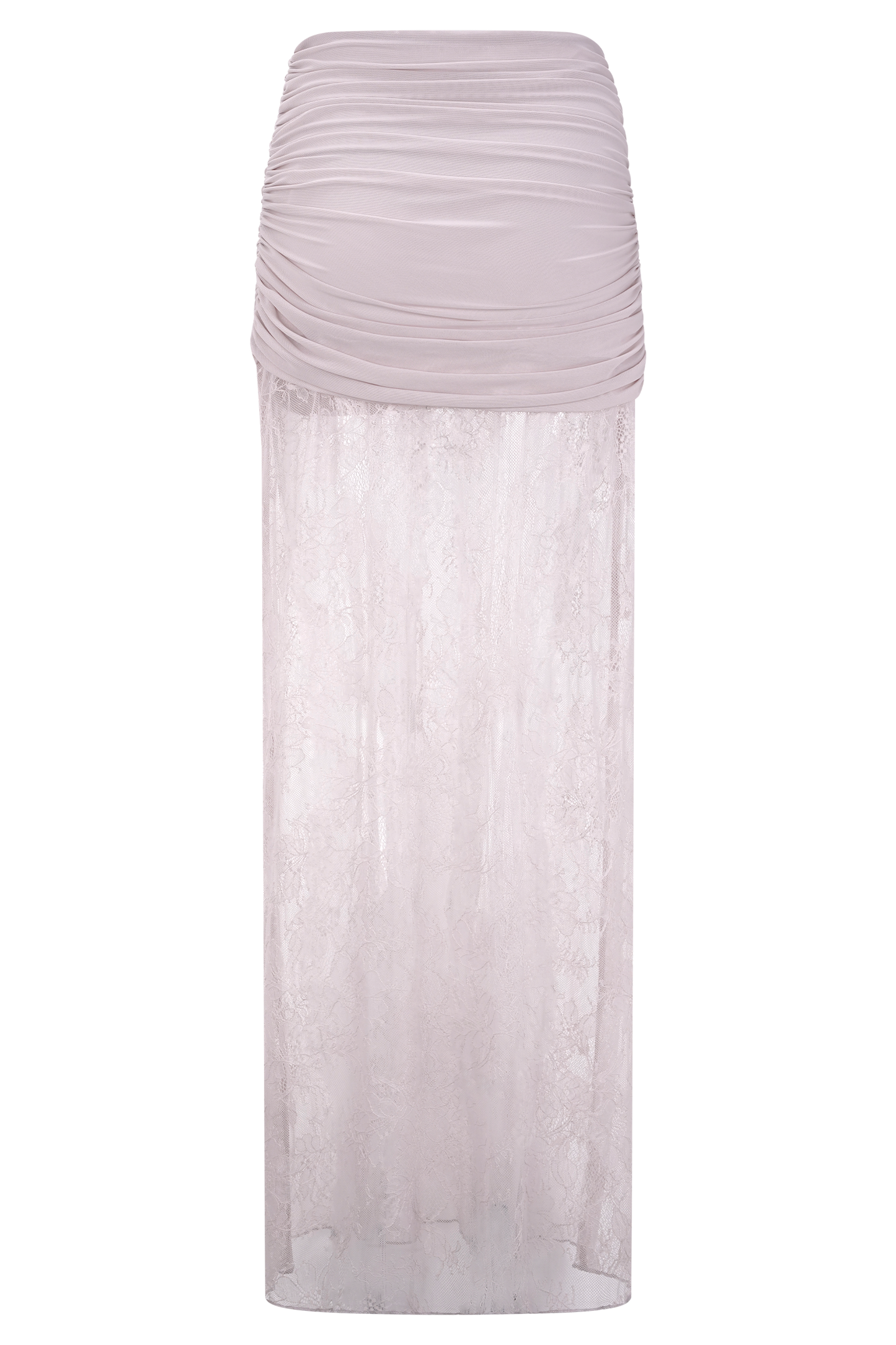 Guinevere Lace And Mesh Maxi Skirt - Lilac