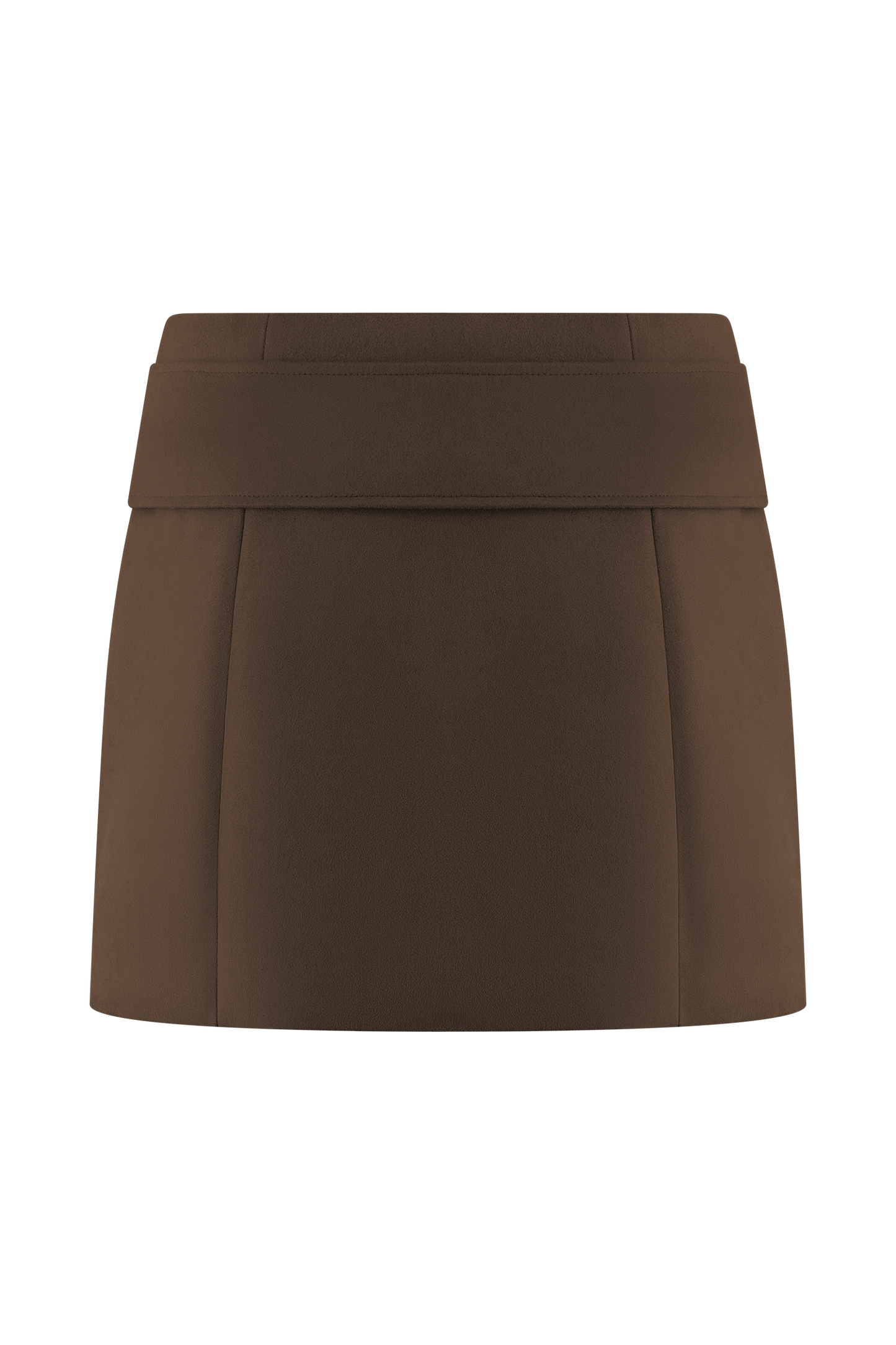 Hayes Faux Suede Belted Mini Skirt - Chocolate