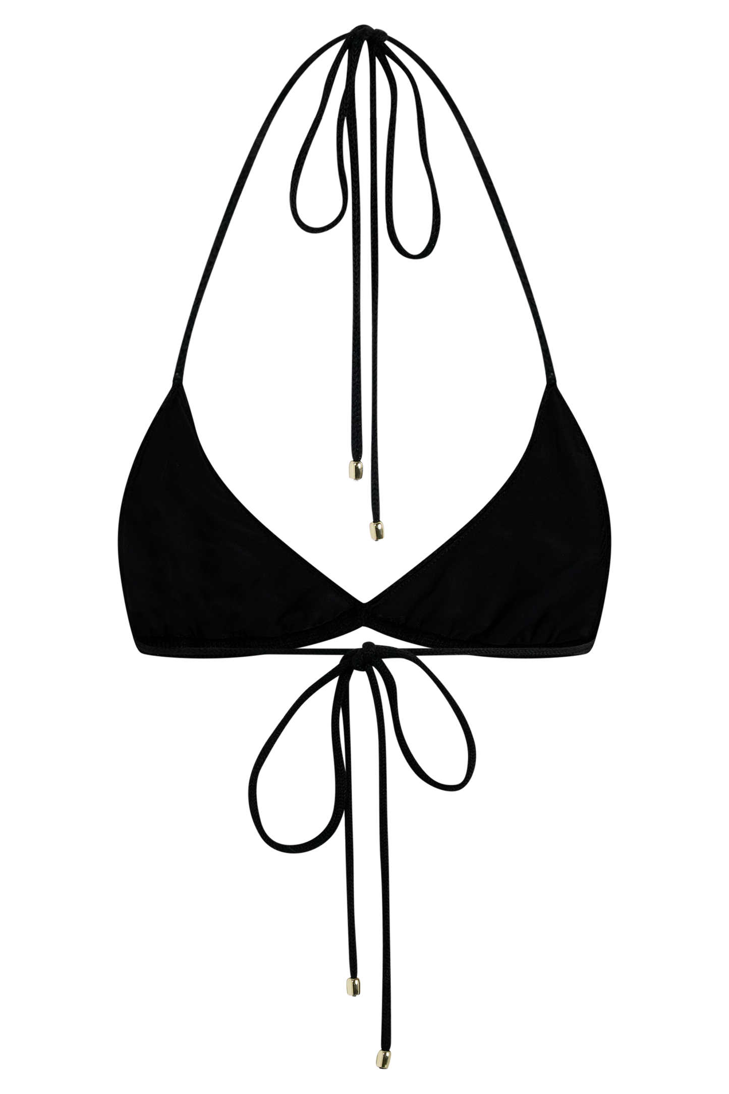 Huntleigh Crochet Bikini Top - Black & Gold Sunshine Print