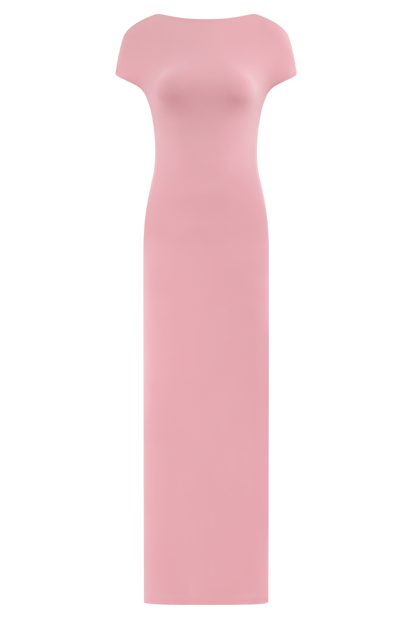 Imogen Off Shoulder Slinky Maxi Dress - Candy Pink