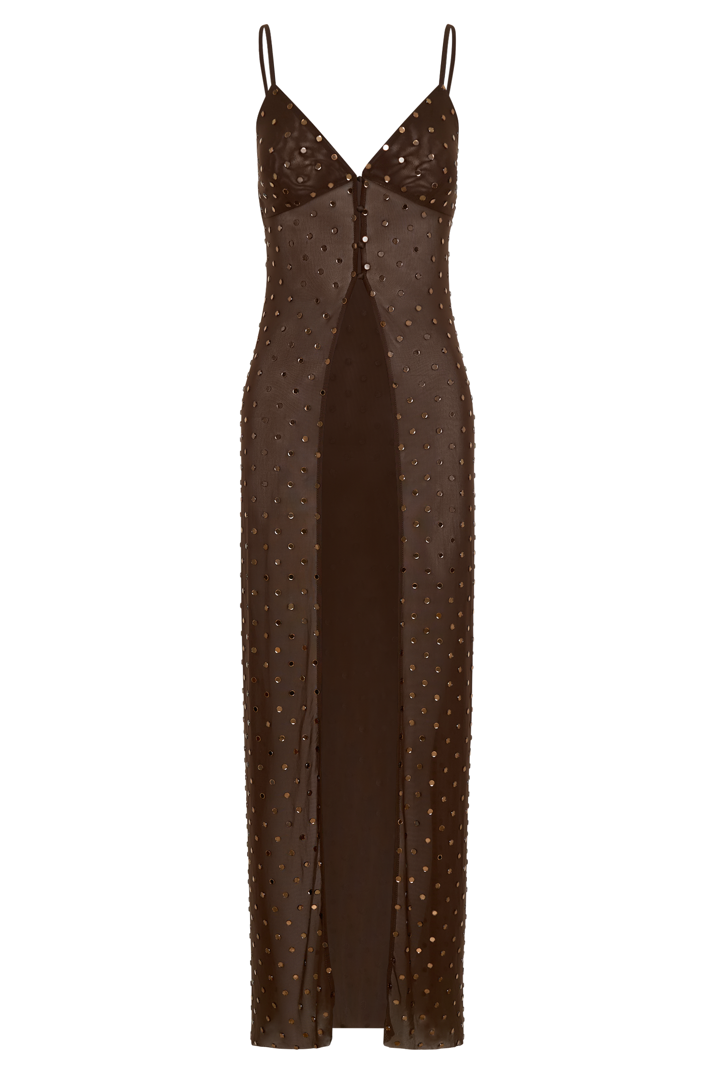 Jackie Longline Diamante Top - Chocolate