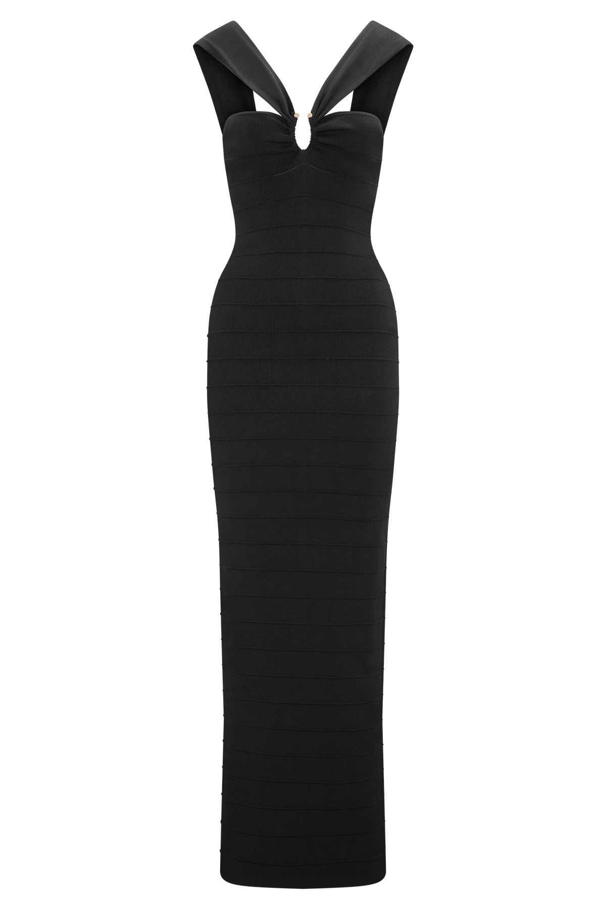 Jaylen Bandage Knit Maxi Dress - Black