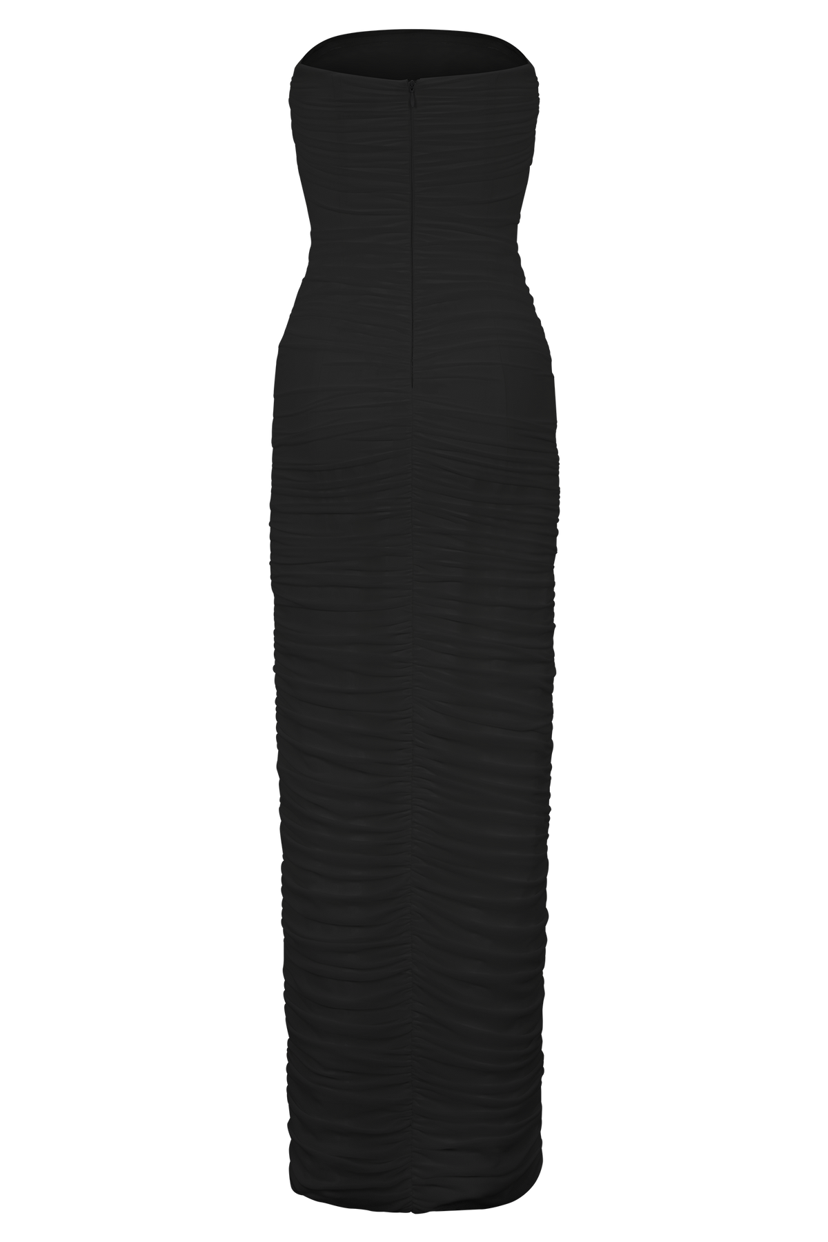 Jianna Strapless Mesh Maxi Dress - Black