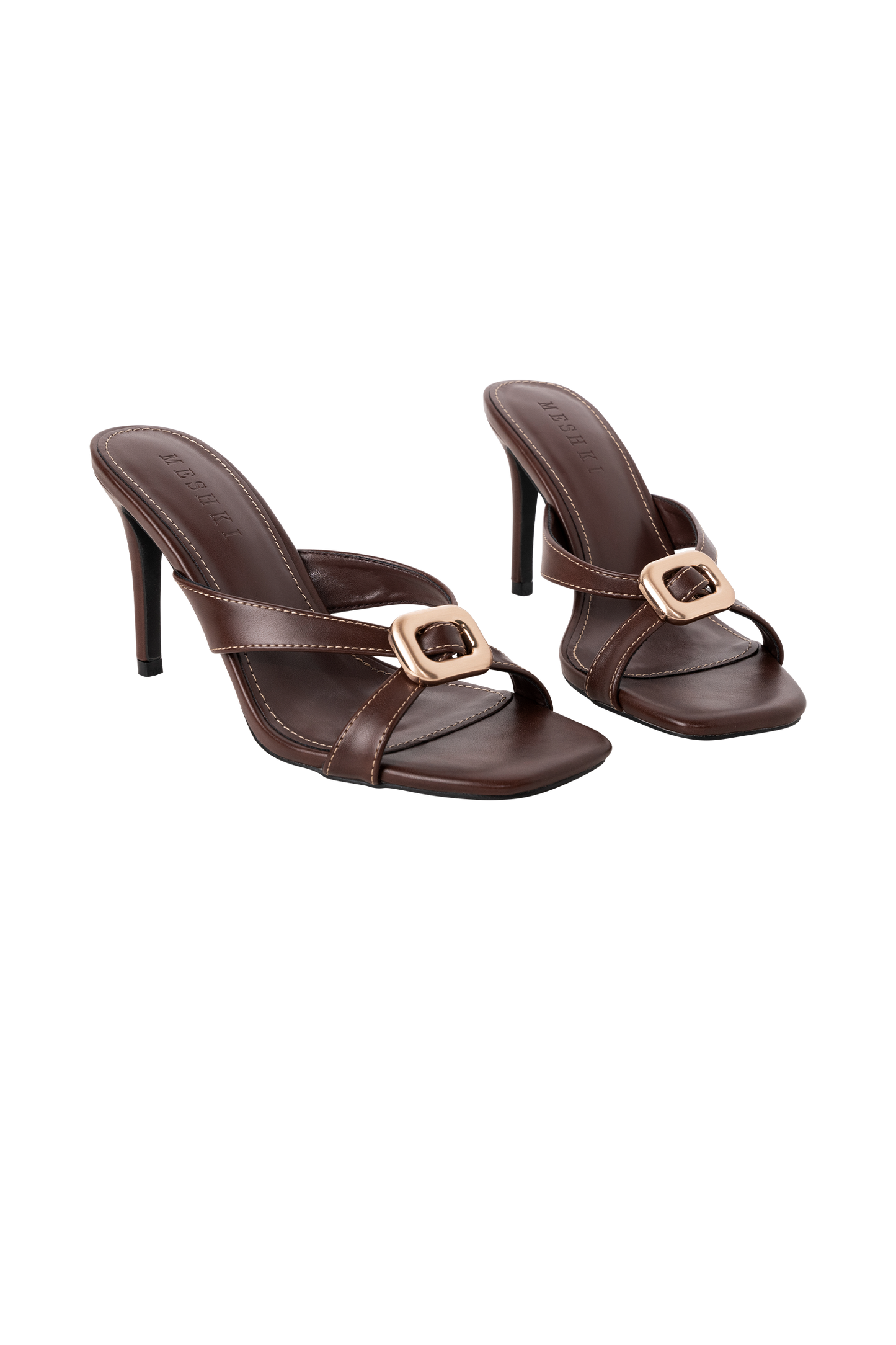 Jodie High Heel With Hardware - Chocolate