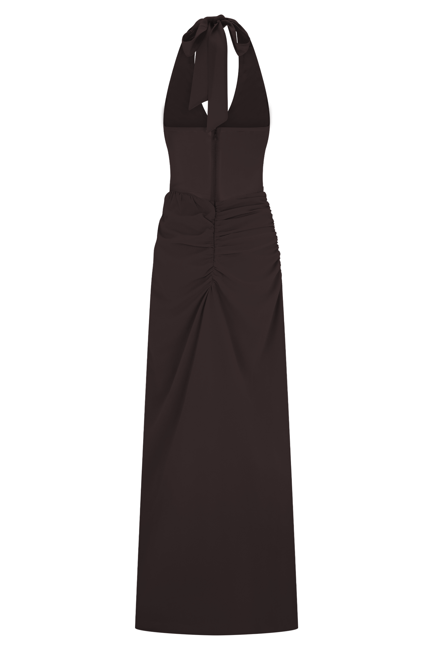 Jonna Chiffon And Mesh Maxi Dress - Dark Chocolate