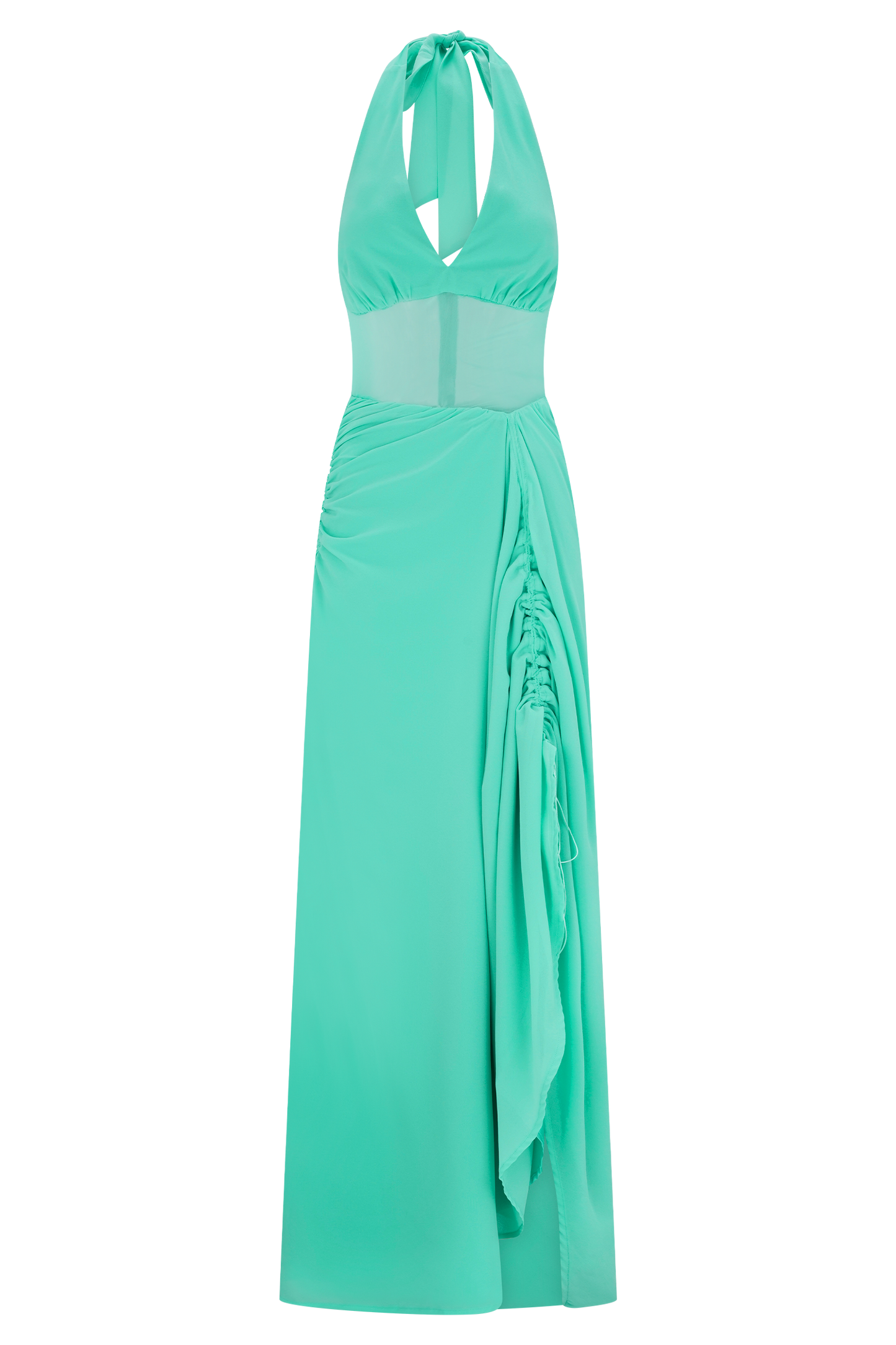 Jonna Chiffon And Mesh Maxi Dress - Lagoon