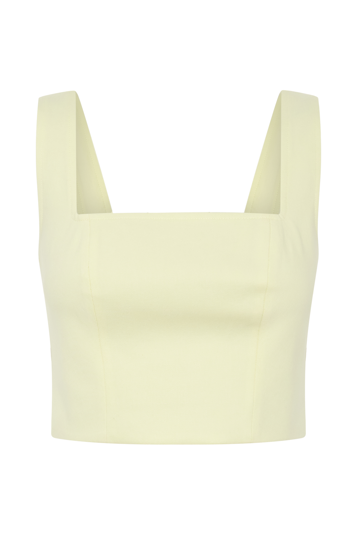 Josephine Crop Top With Open Back - Lemon