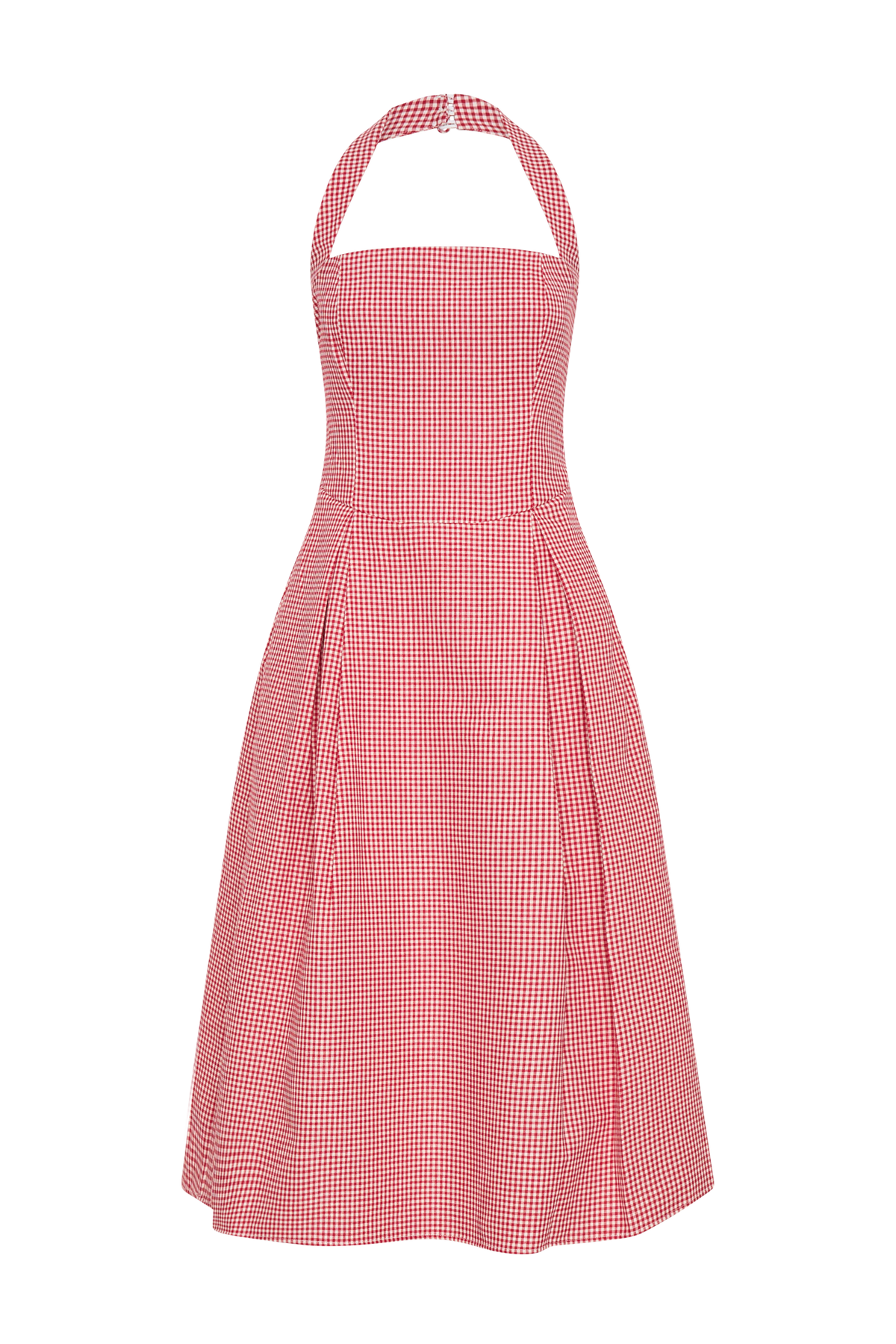Juana Halter Midi Dress - Red Gingham
