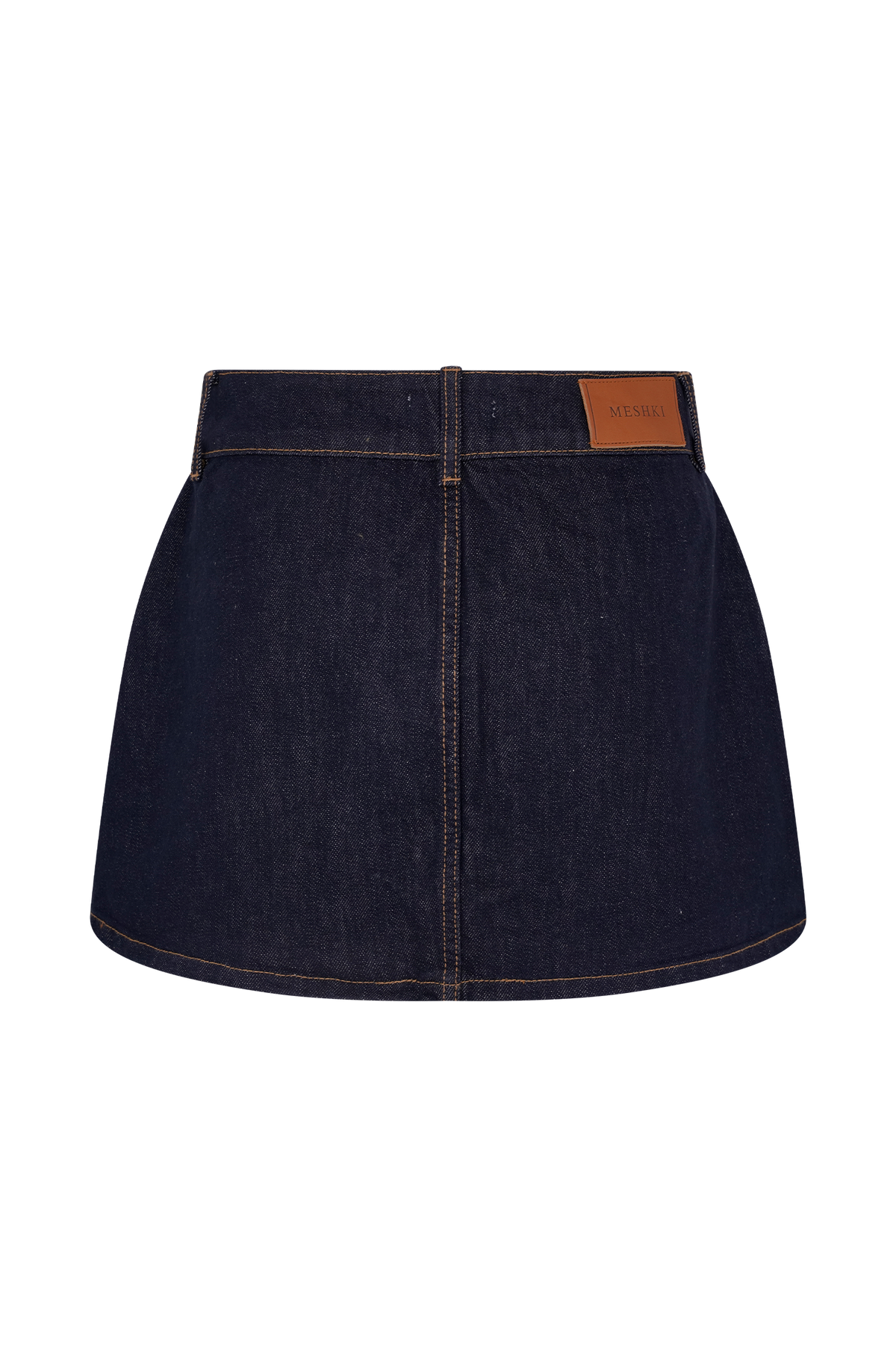 Julienne Denim Mini Skirt - Washed Indigo Blue
