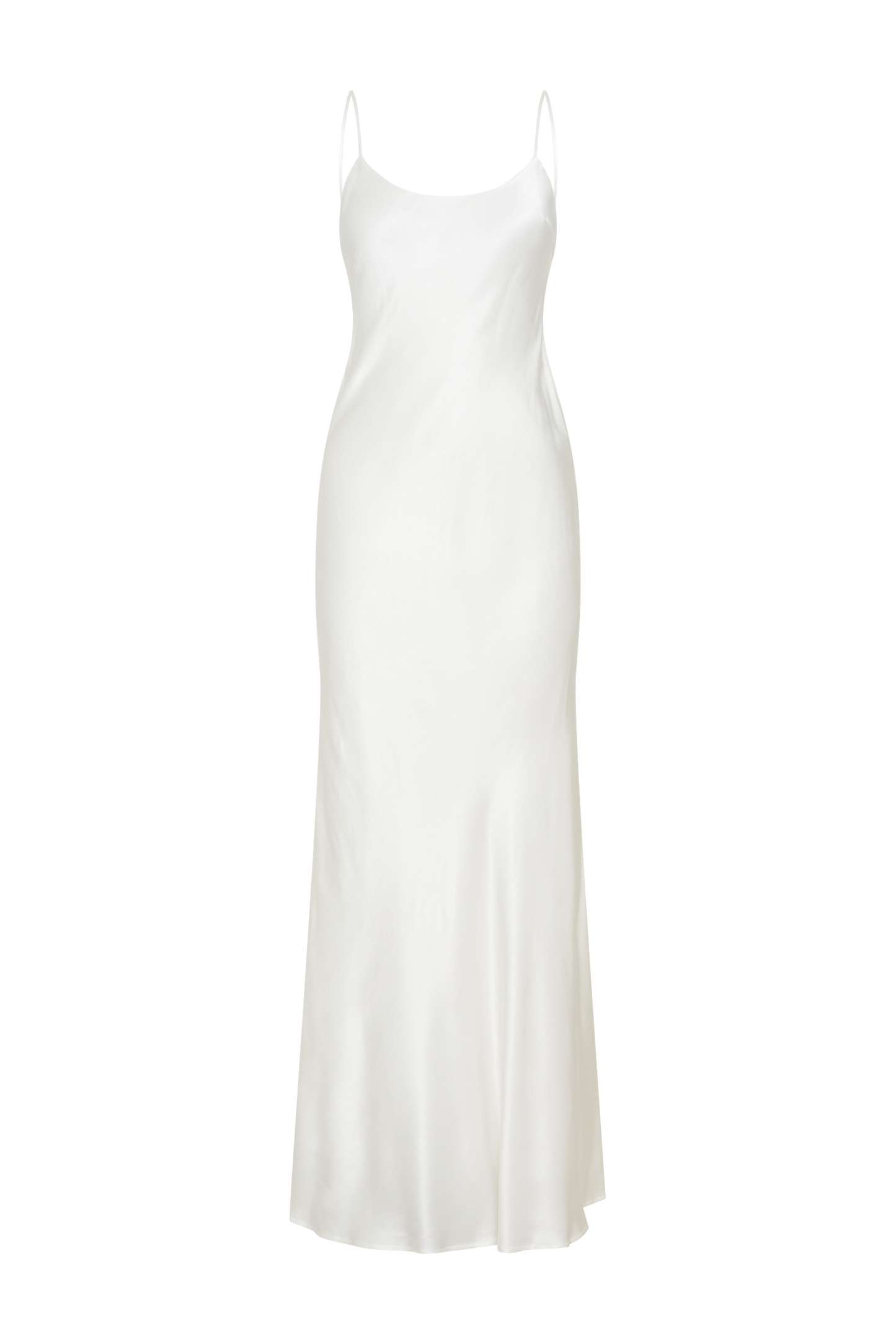 Kailey Low Back Maxi Dress With Detachable Bow Train - White