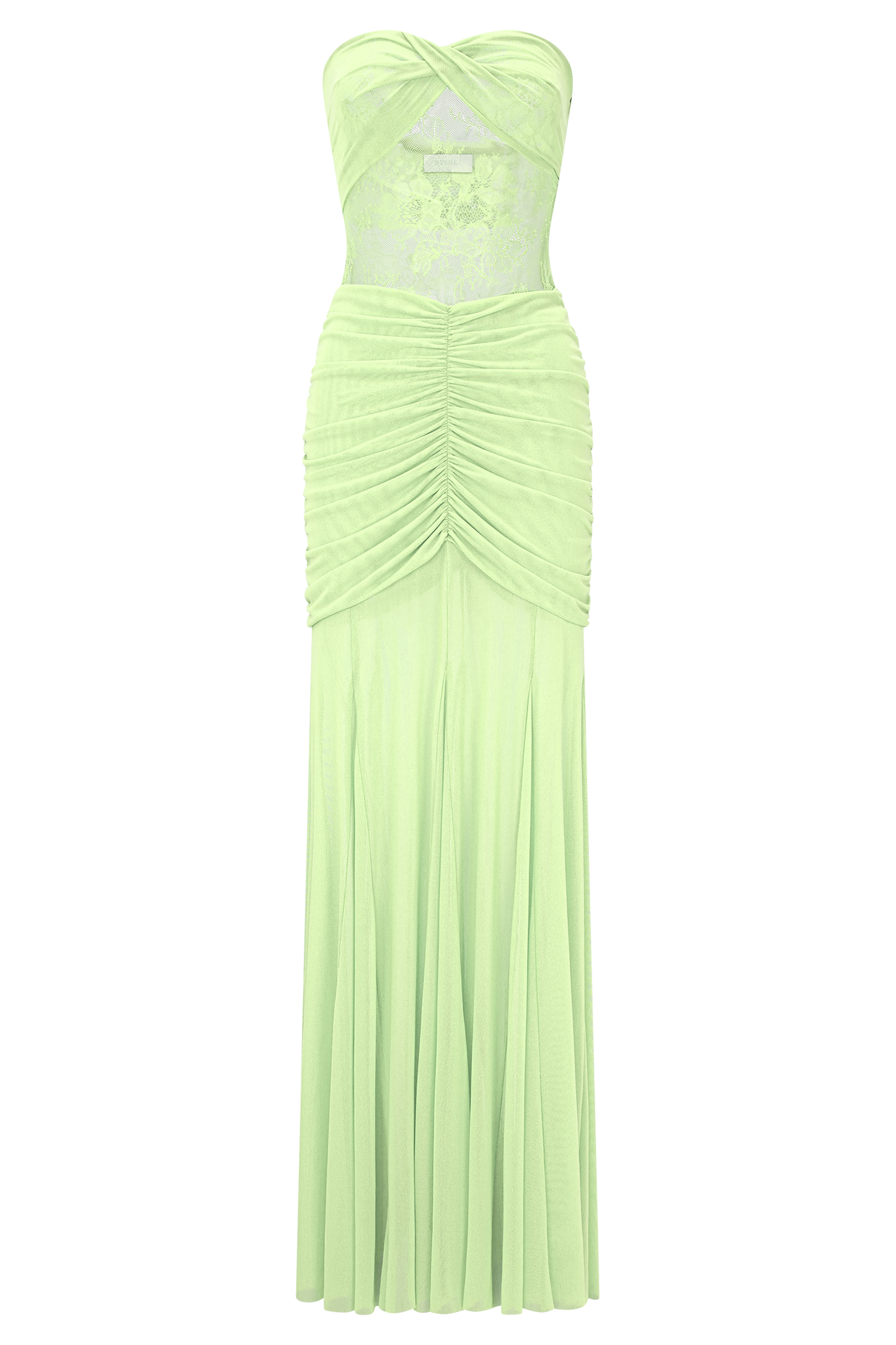 Khadijah Lace And Mesh Maxi Dress - Sage