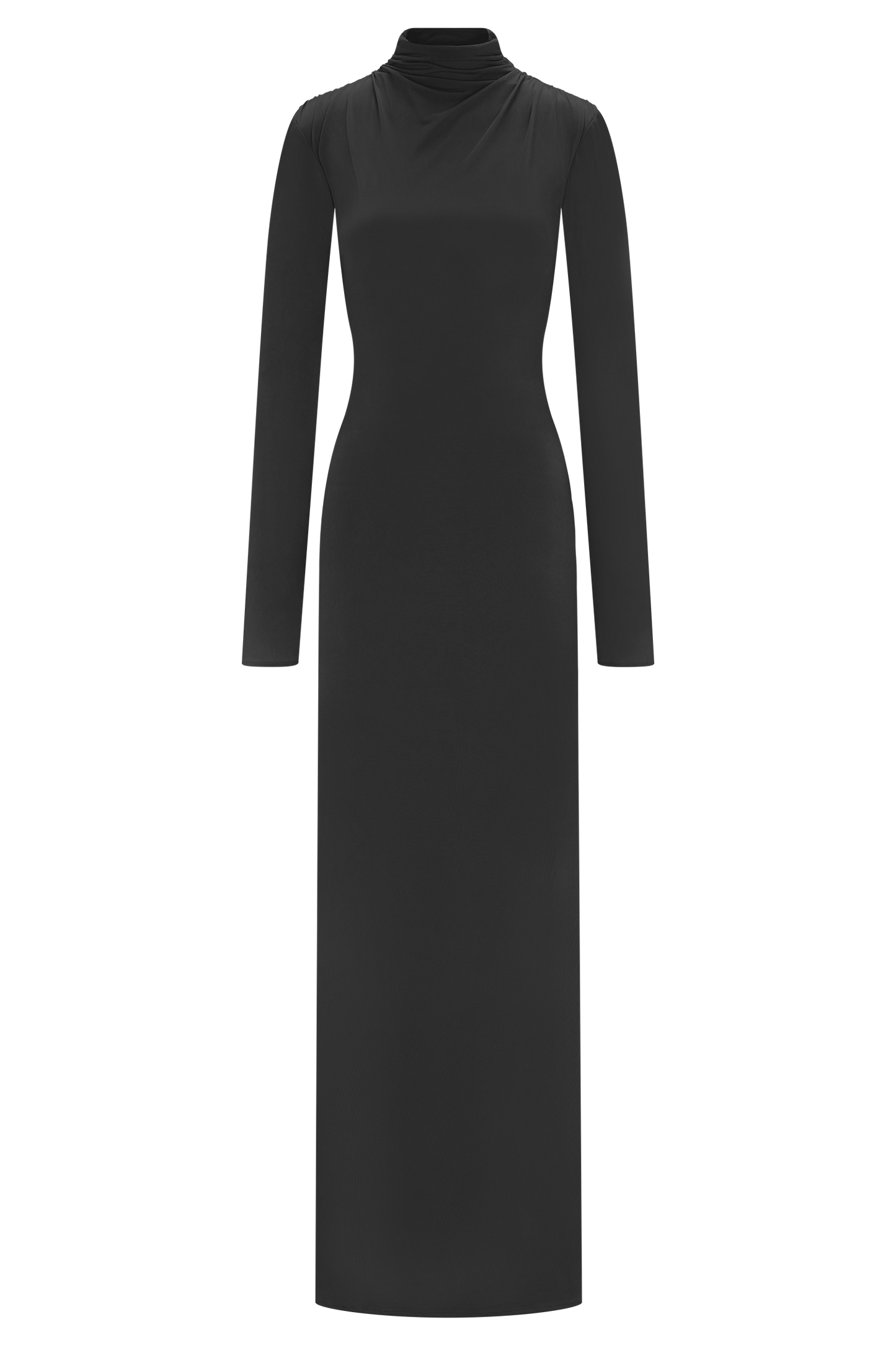 Kiyah Slinky Cut Out Maxi Dress - Black