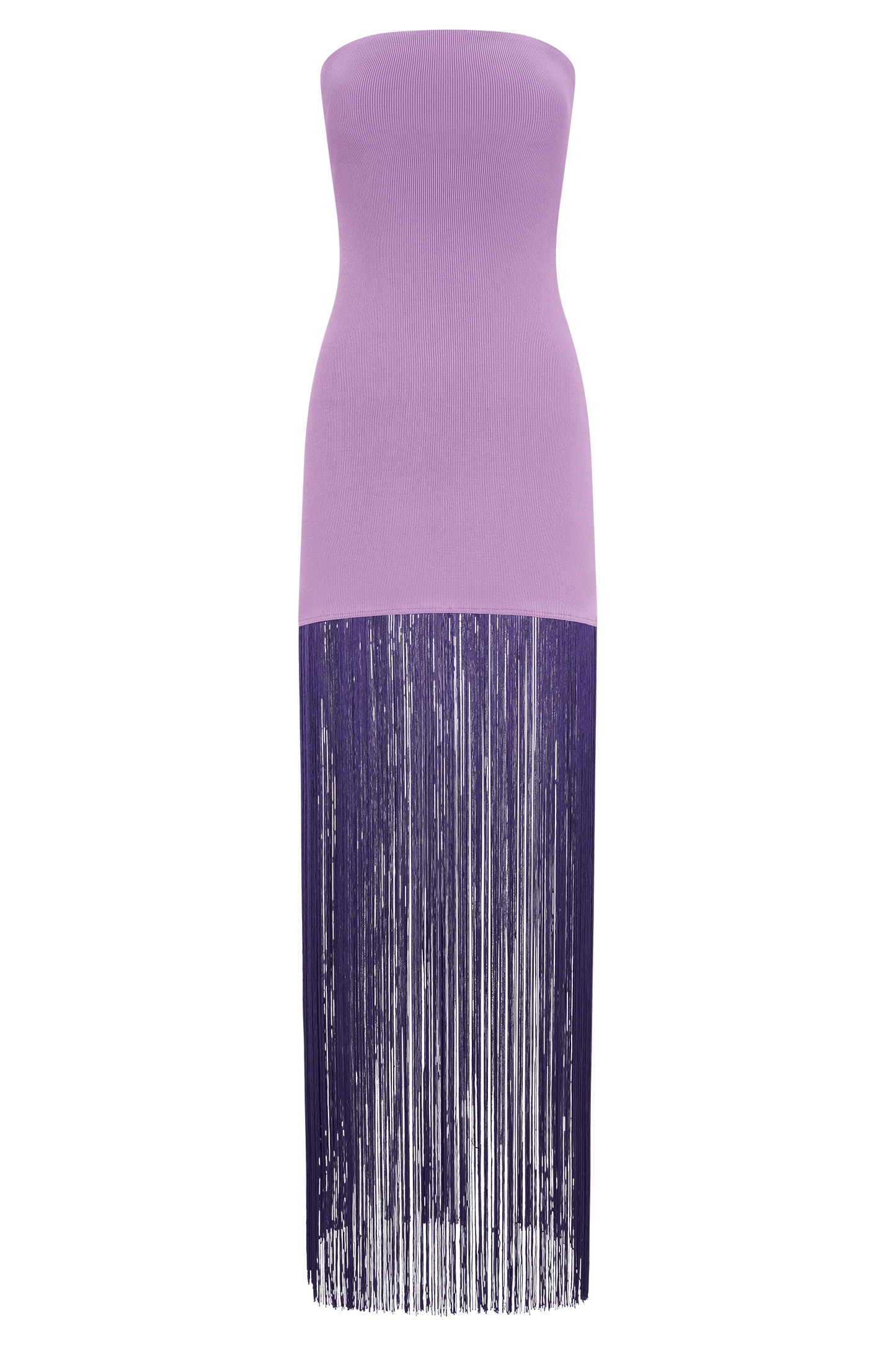 Koah Fringe Bandage Knit Maxi Dress - Purple