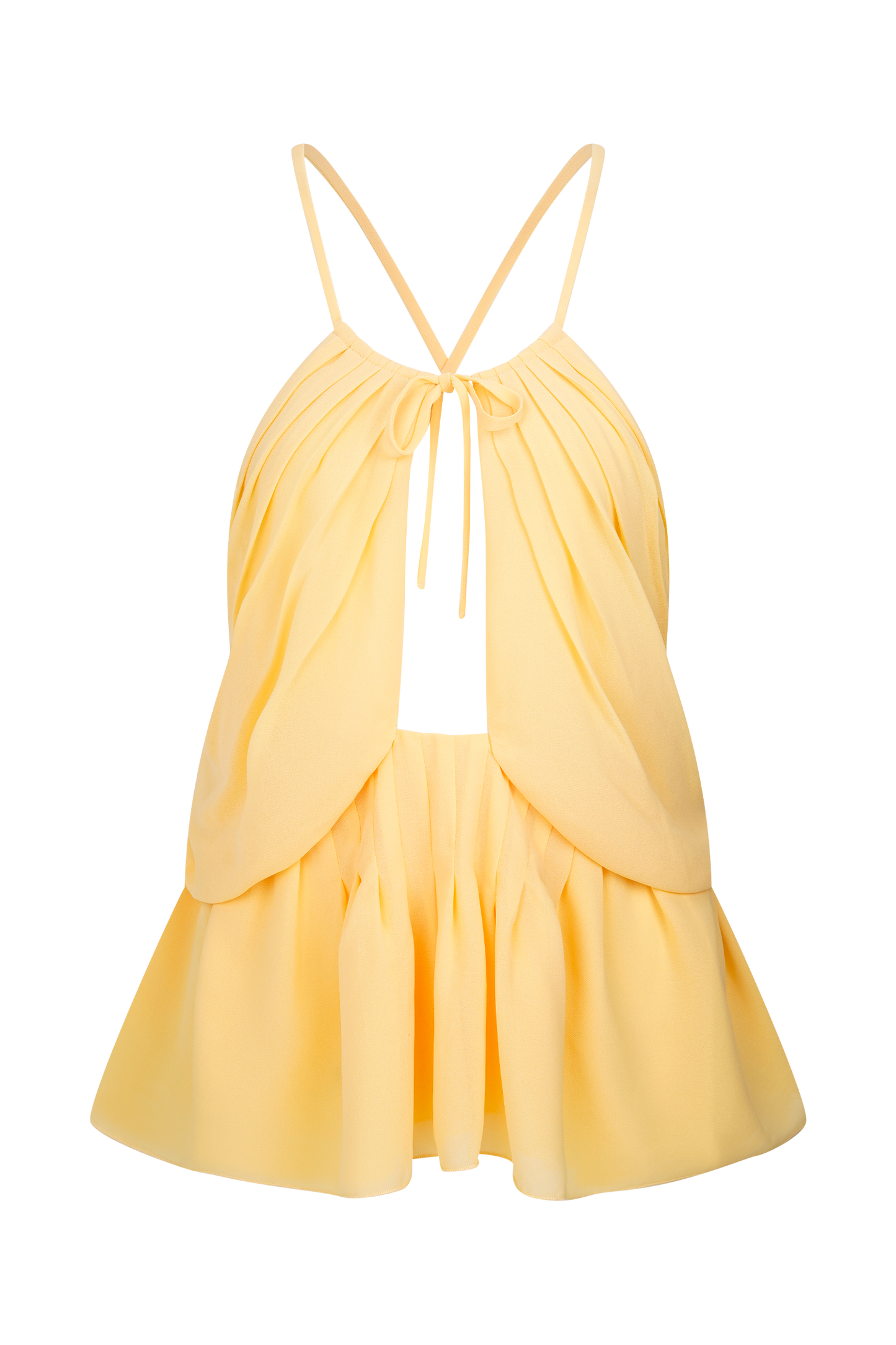Korra Chiffon Halter Top - Butterscotch