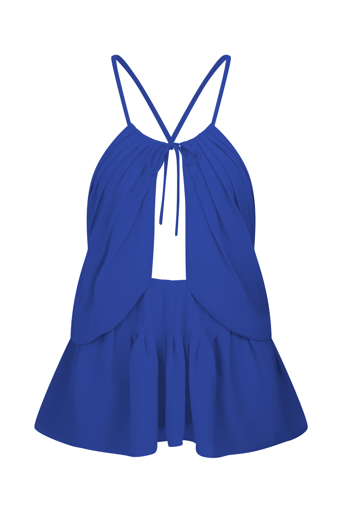 Korra Chiffon Halter Top - Cobalt Blue